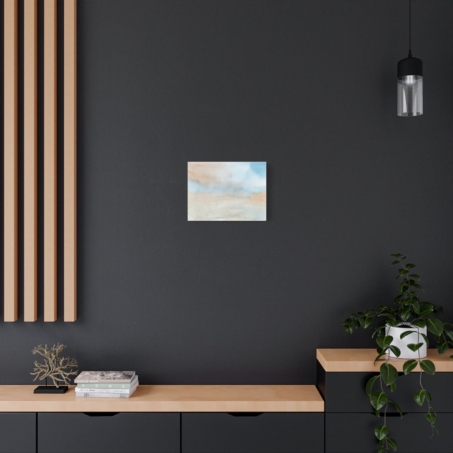 Beach Abstract Art Print | Ready-to-Hang Custom Matte Canvas with Eco-Friendly Pine Frame
