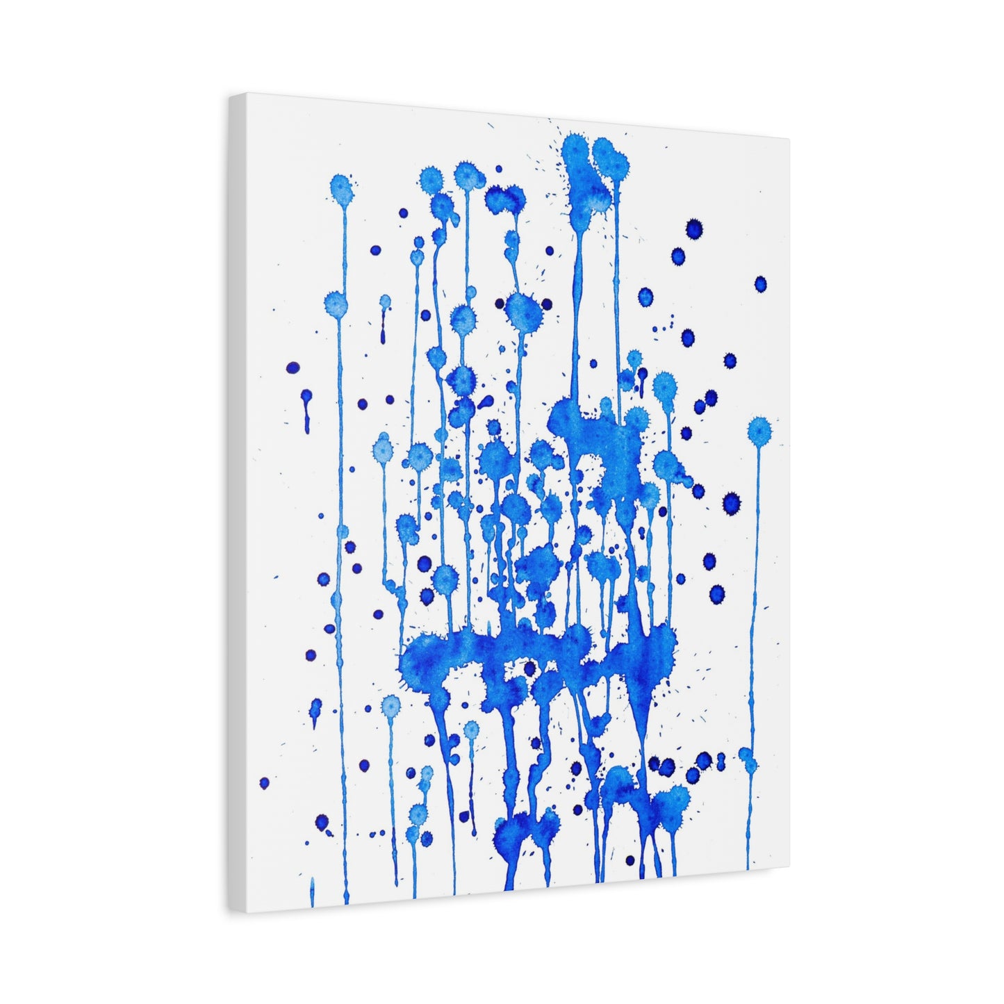 Blue & White Abstract Art Print | Premium Matte Canvas with Ready-to-Hang Eco-Friendly Pine Frame