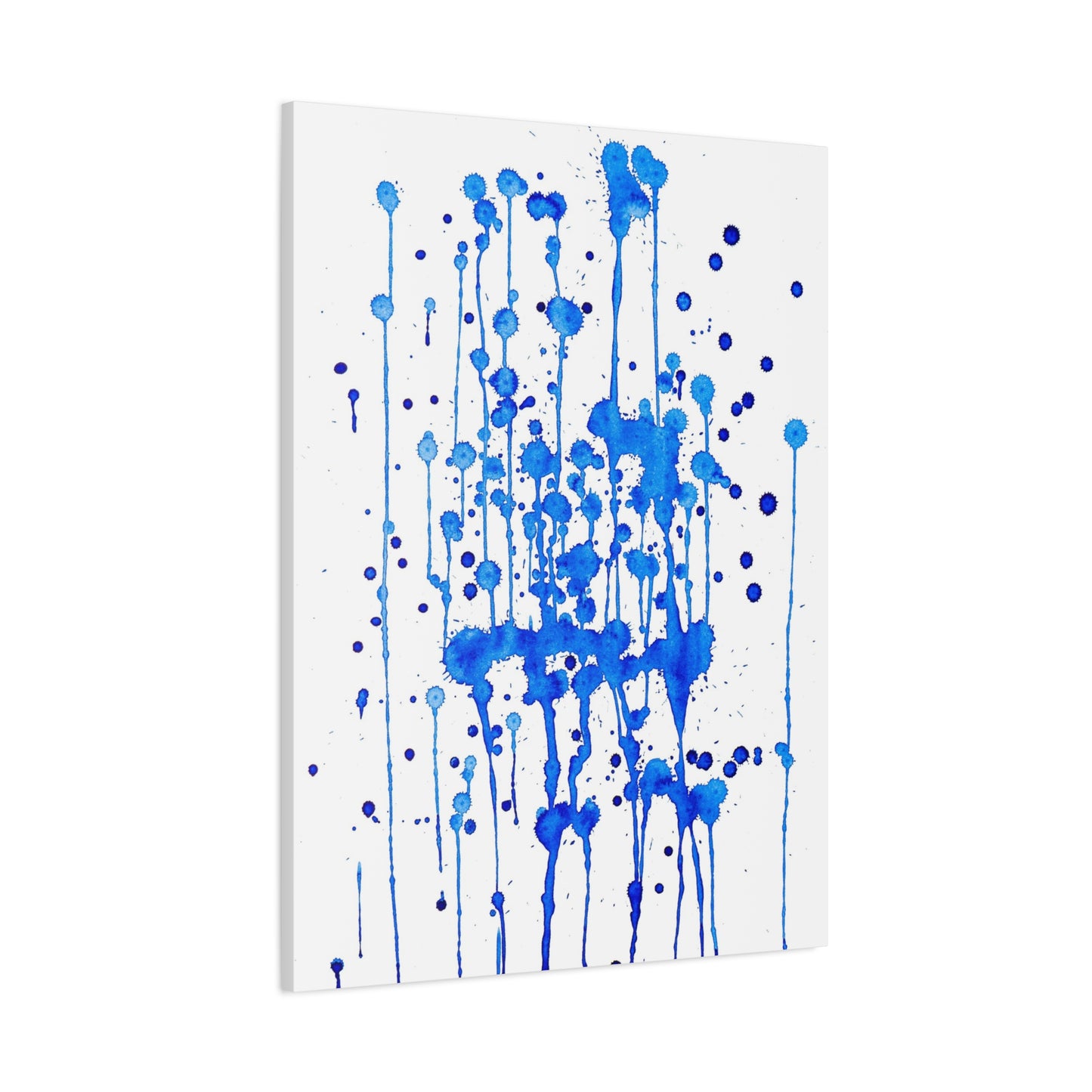 Blue & White Abstract Art Print | Premium Matte Canvas with Ready-to-Hang Eco-Friendly Pine Frame