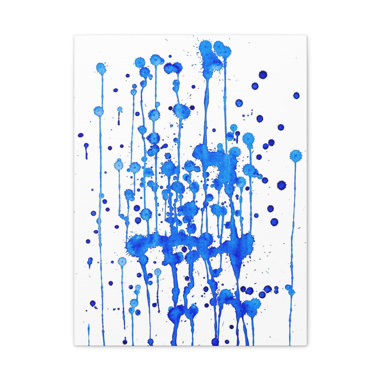 Blue & White Abstract Art Print | Premium Matte Canvas with Ready-to-Hang Eco-Friendly Pine Frame