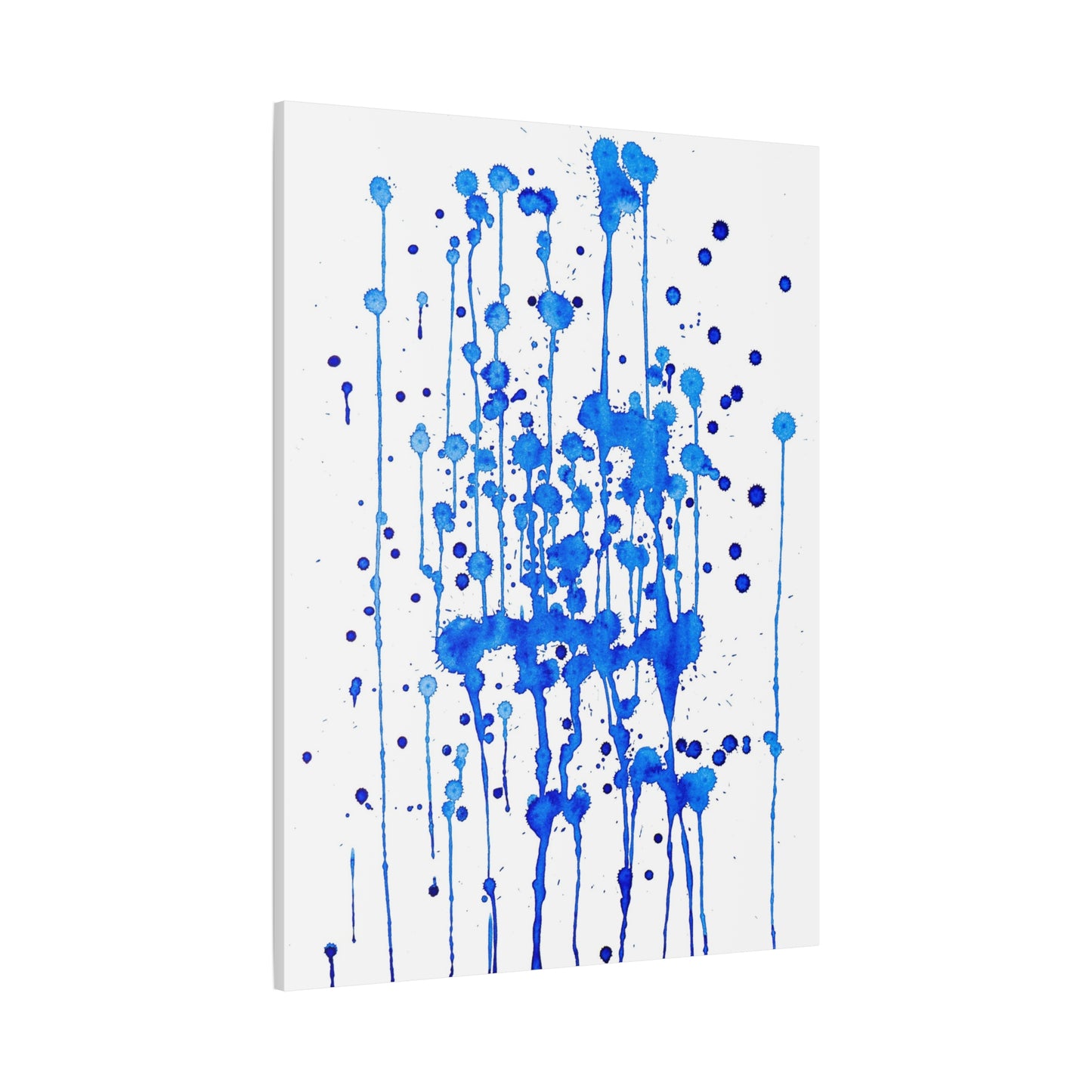 Blue & White Abstract Art Print | Premium Matte Canvas with Ready-to-Hang Eco-Friendly Pine Frame