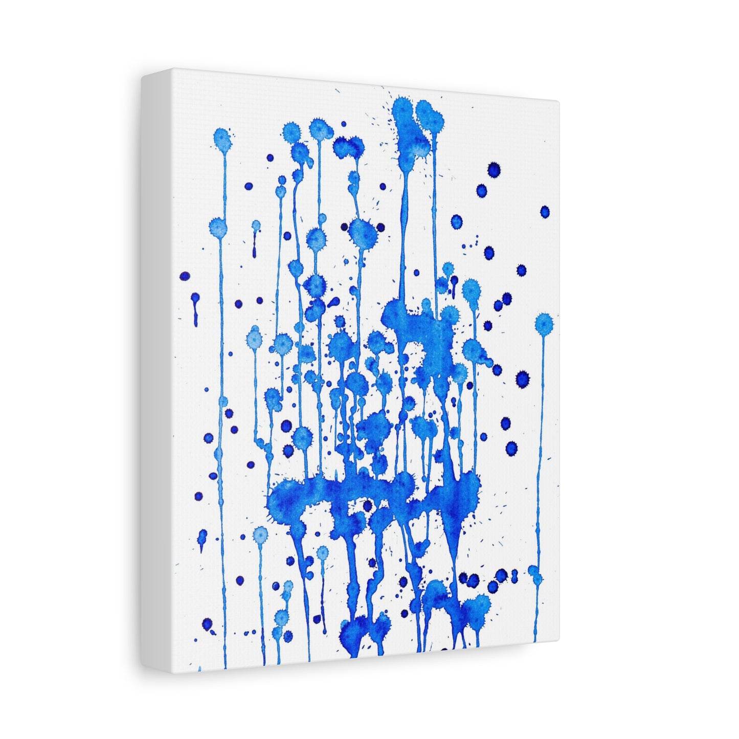 Blue & White Abstract Art Print | Premium Matte Canvas with Ready-to-Hang Eco-Friendly Pine Frame