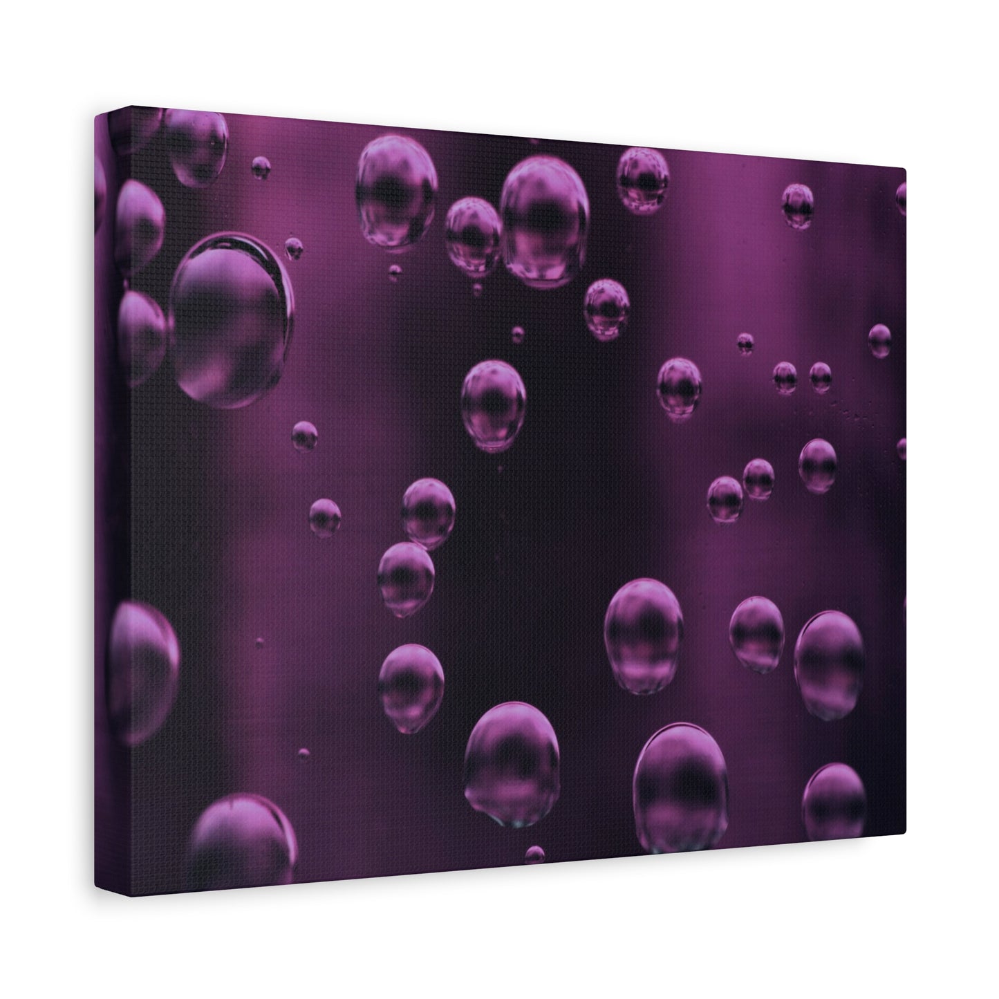 Purple Bubbles Watercolor Art Print | Ready-to-Hang Custom Matte Canvas with Eco-Friendly Pine Frame