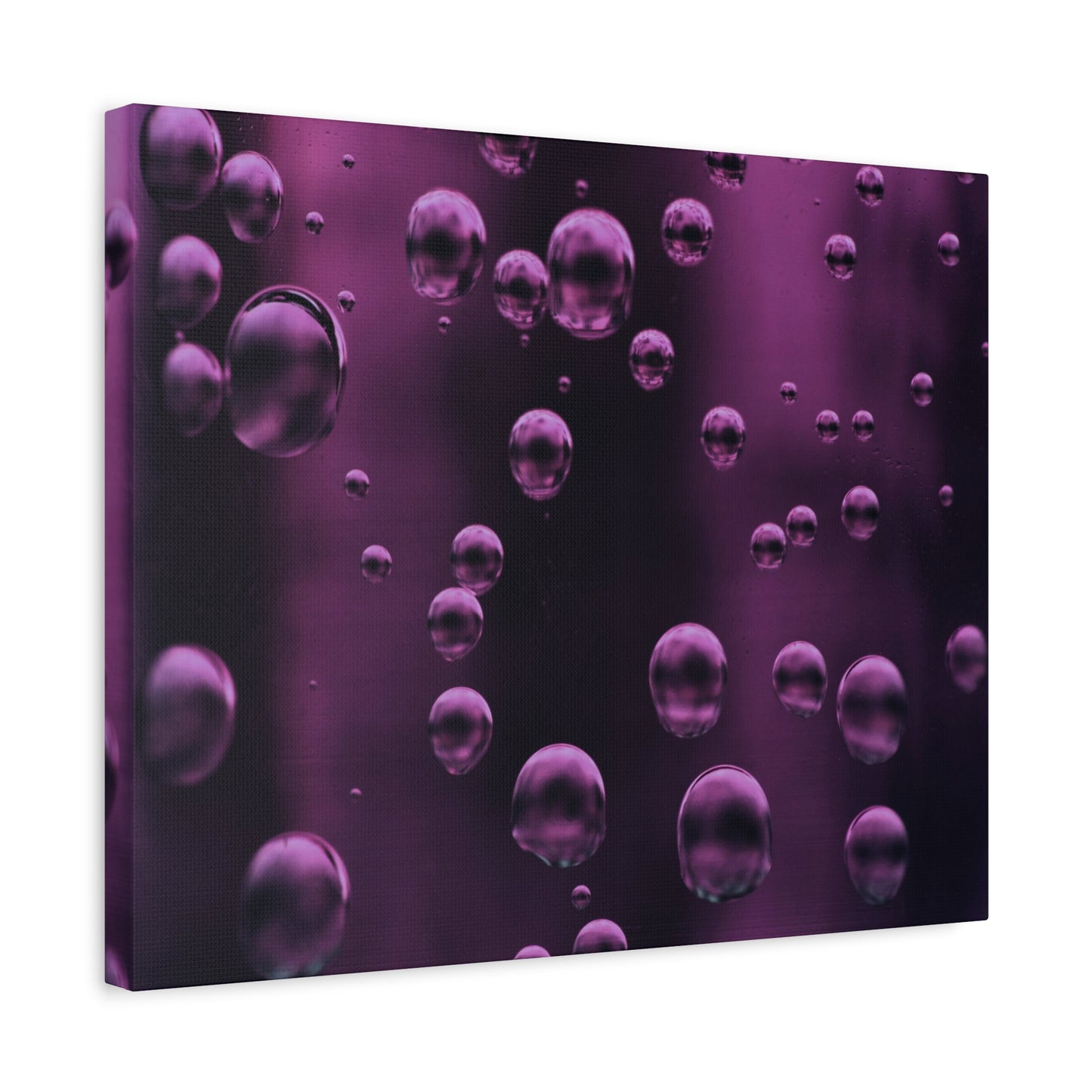 Purple Bubbles Watercolor Art Print | Ready-to-Hang Custom Matte Canvas with Eco-Friendly Pine Frame