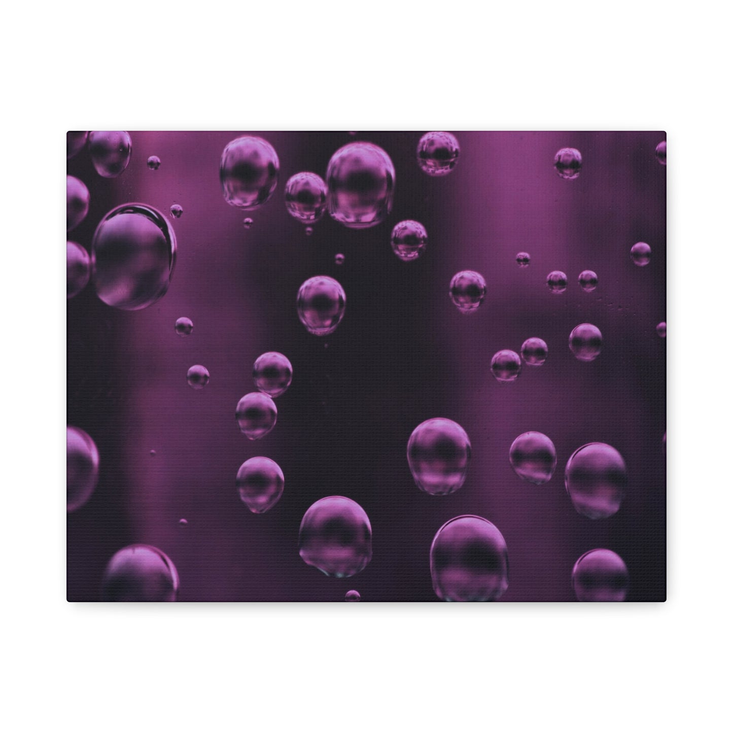 Purple Bubbles Watercolor Art Print | Ready-to-Hang Custom Matte Canvas with Eco-Friendly Pine Frame