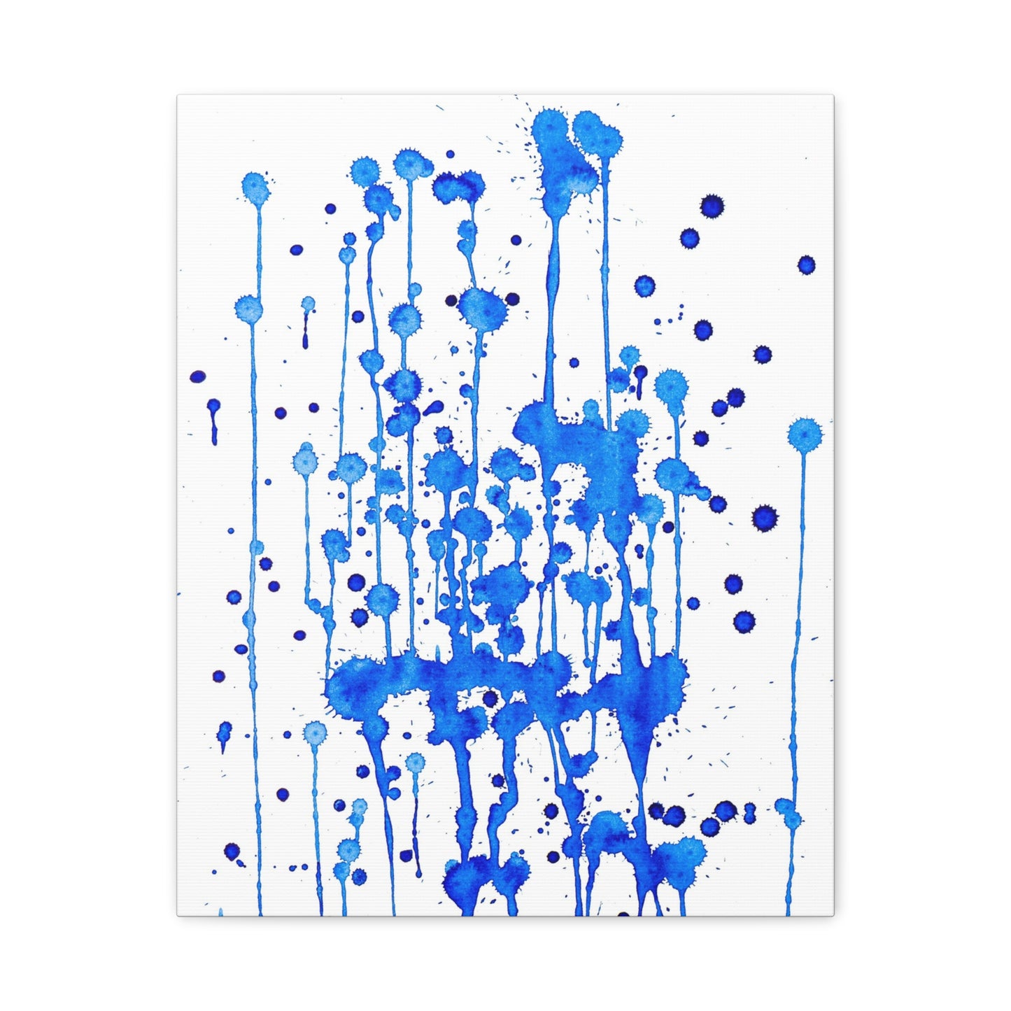 Blue & White Abstract Art Print | Premium Matte Canvas with Ready-to-Hang Eco-Friendly Pine Frame