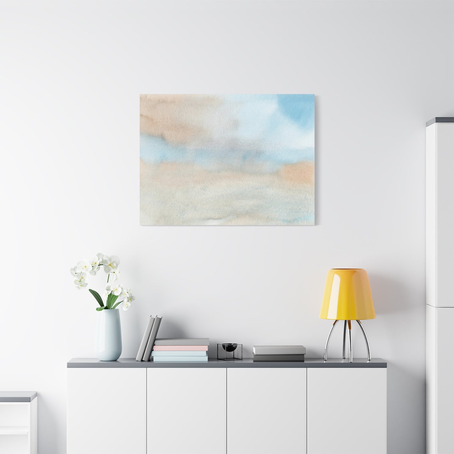 Beach Abstract Art Print | Ready-to-Hang Custom Matte Canvas with Eco-Friendly Pine Frame