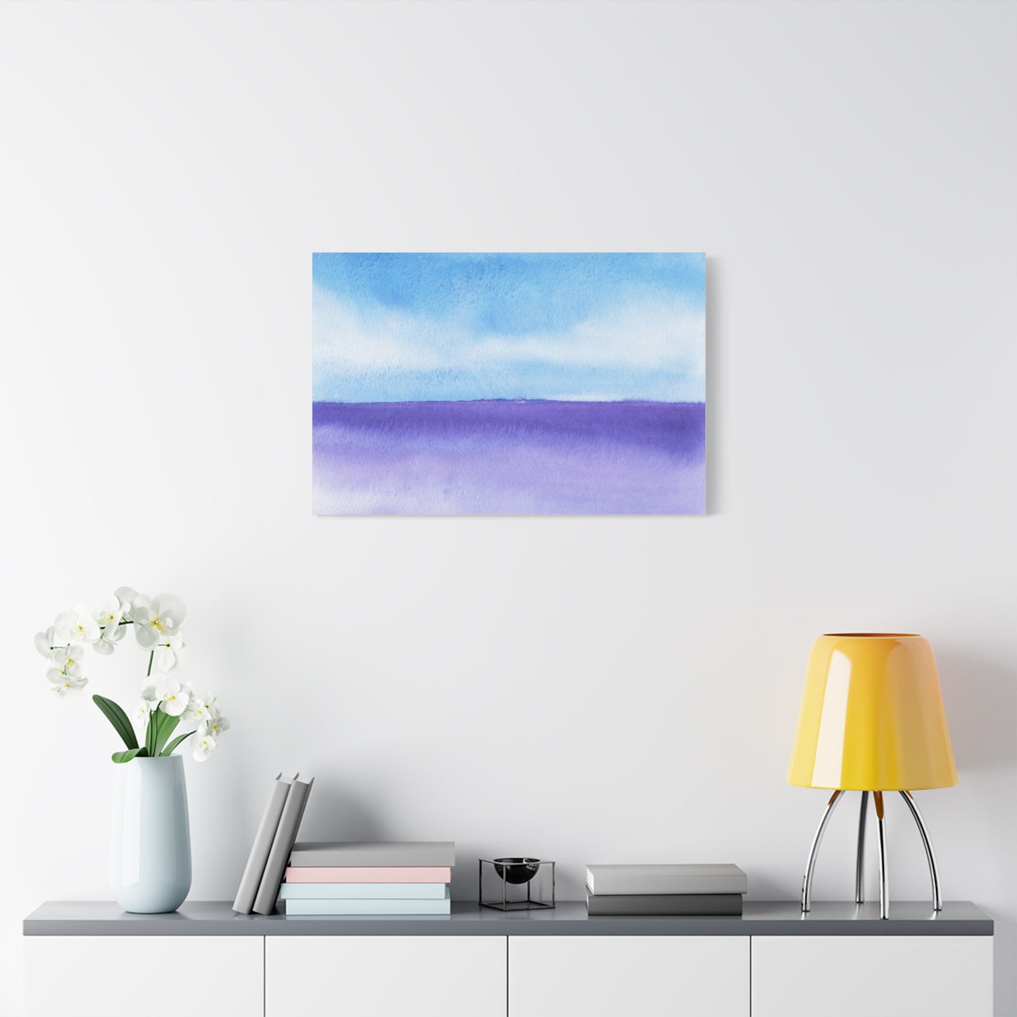 Big Wave Watercolor Art Print | Ready-to-Hang Custom Matte Canvas with Eco-Friendly Pine Frame
