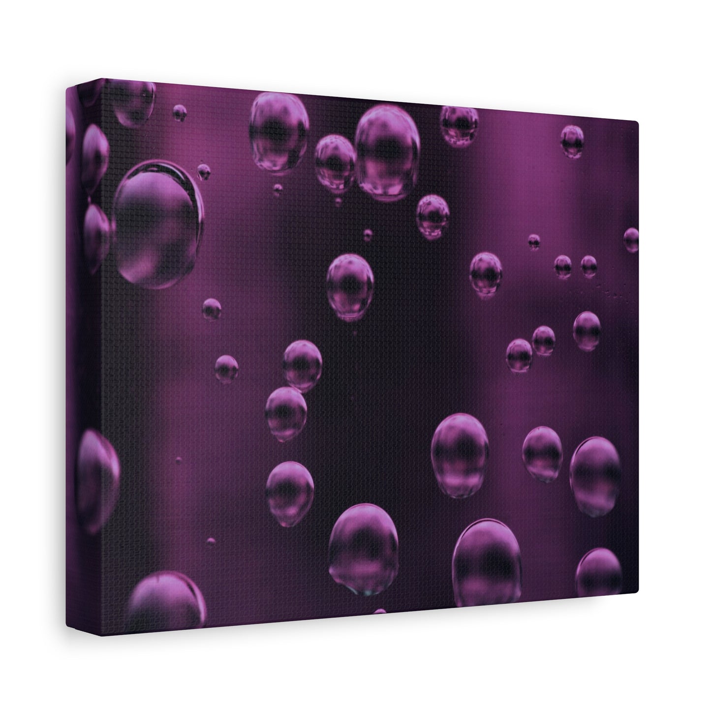 Purple Bubbles Watercolor Art Print | Ready-to-Hang Custom Matte Canvas with Eco-Friendly Pine Frame