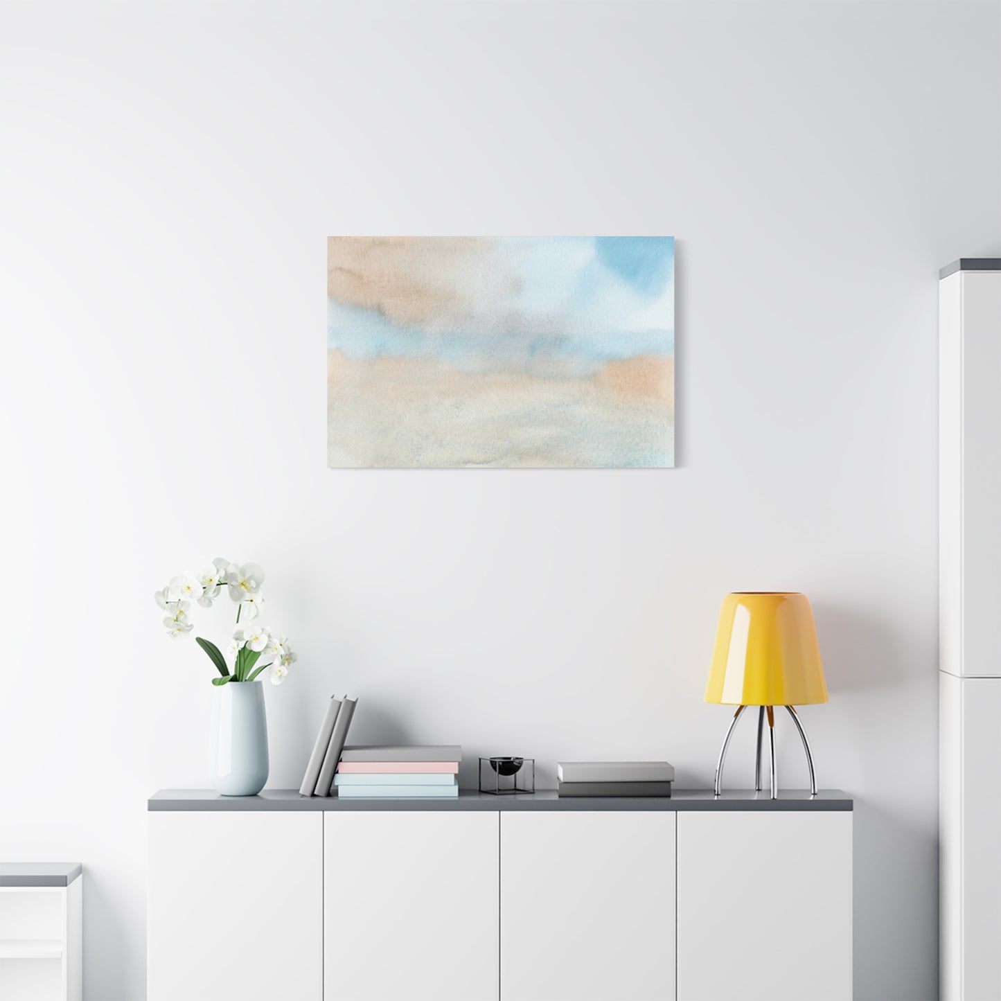 Beach Abstract Art Print | Ready-to-Hang Custom Matte Canvas with Eco-Friendly Pine Frame