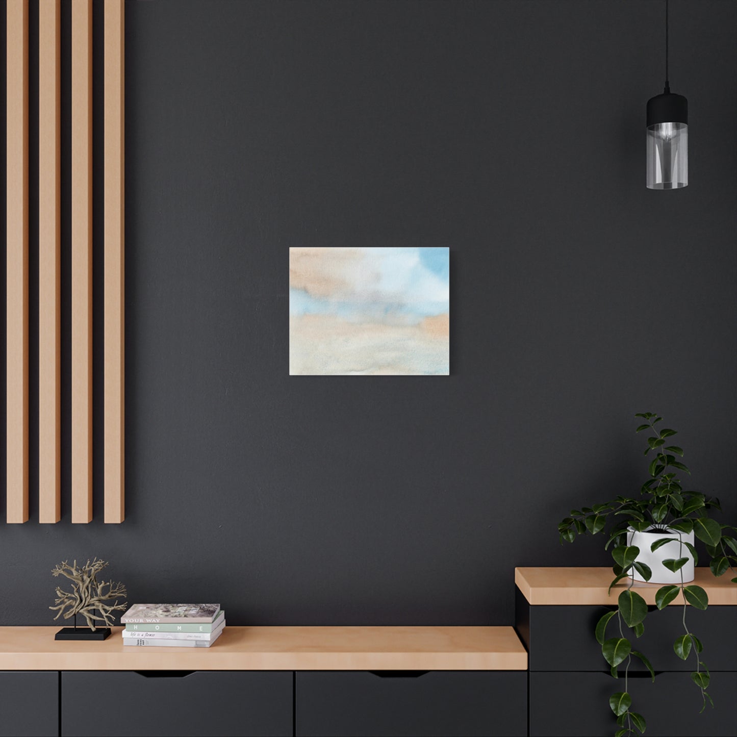 Beach Abstract Art Print | Ready-to-Hang Custom Matte Canvas with Eco-Friendly Pine Frame