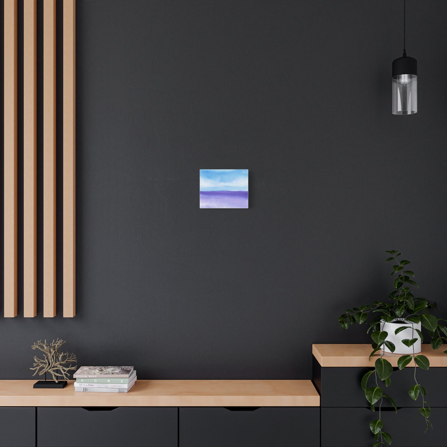 Big Wave Watercolor Art Print | Ready-to-Hang Custom Matte Canvas with Eco-Friendly Pine Frame
