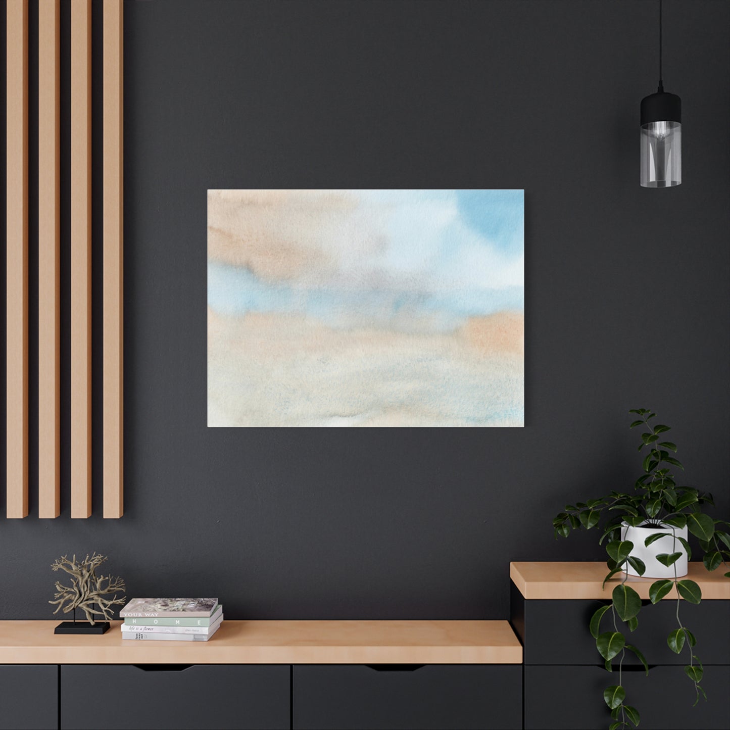 Beach Abstract Art Print | Ready-to-Hang Custom Matte Canvas with Eco-Friendly Pine Frame