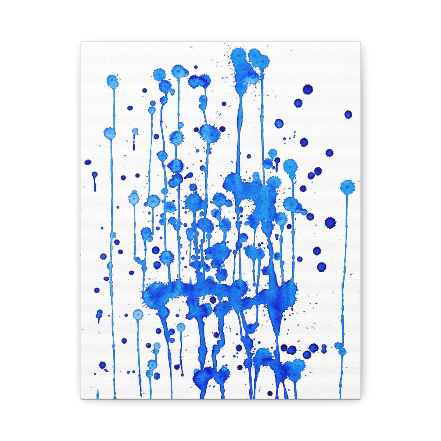 Blue & White Abstract Art Print | Premium Matte Canvas with Ready-to-Hang Eco-Friendly Pine Frame