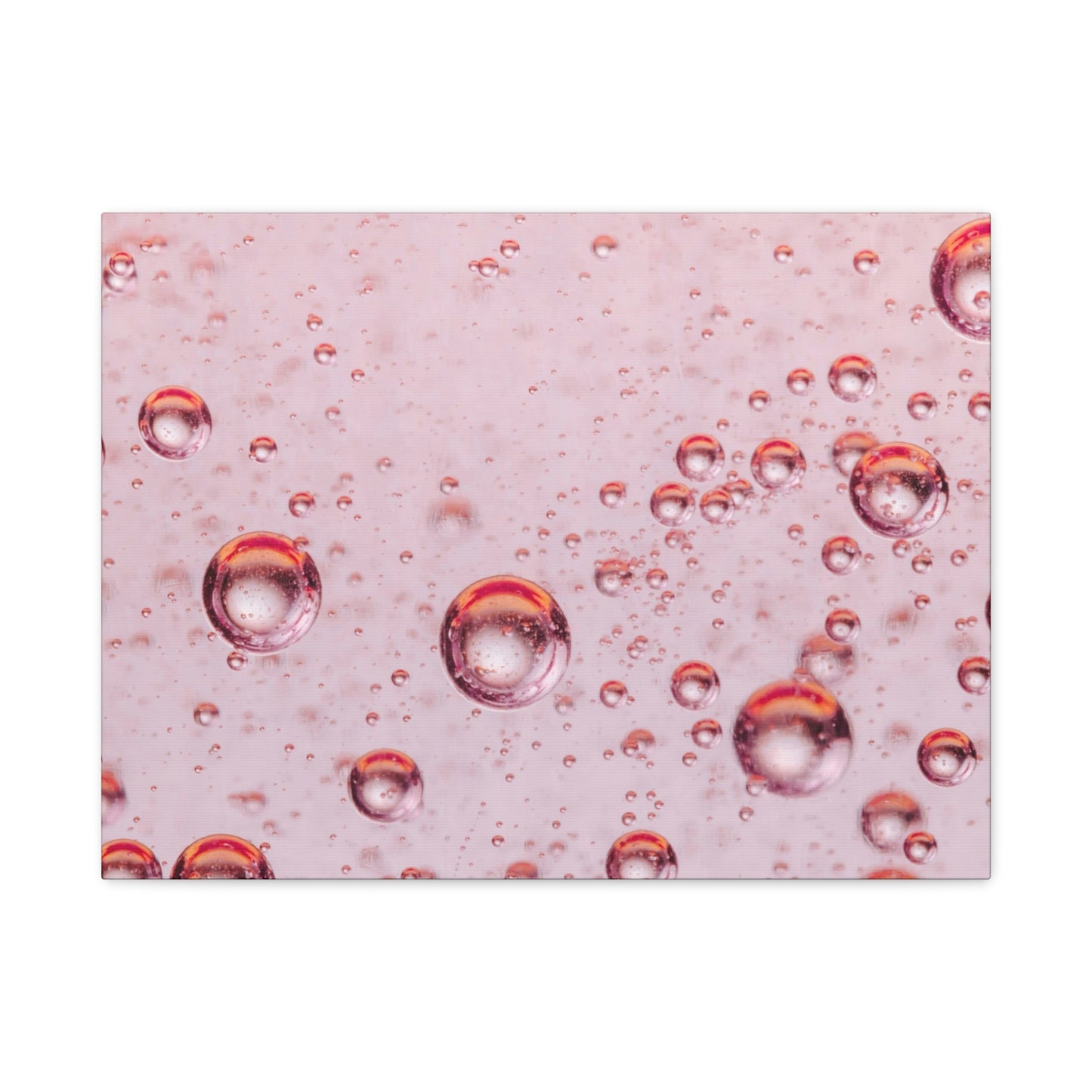 Pink Bubbles Watercolor Art Print | Ready-to-Hang Custom Matte Canvas with Eco-Friendly Pine Frame