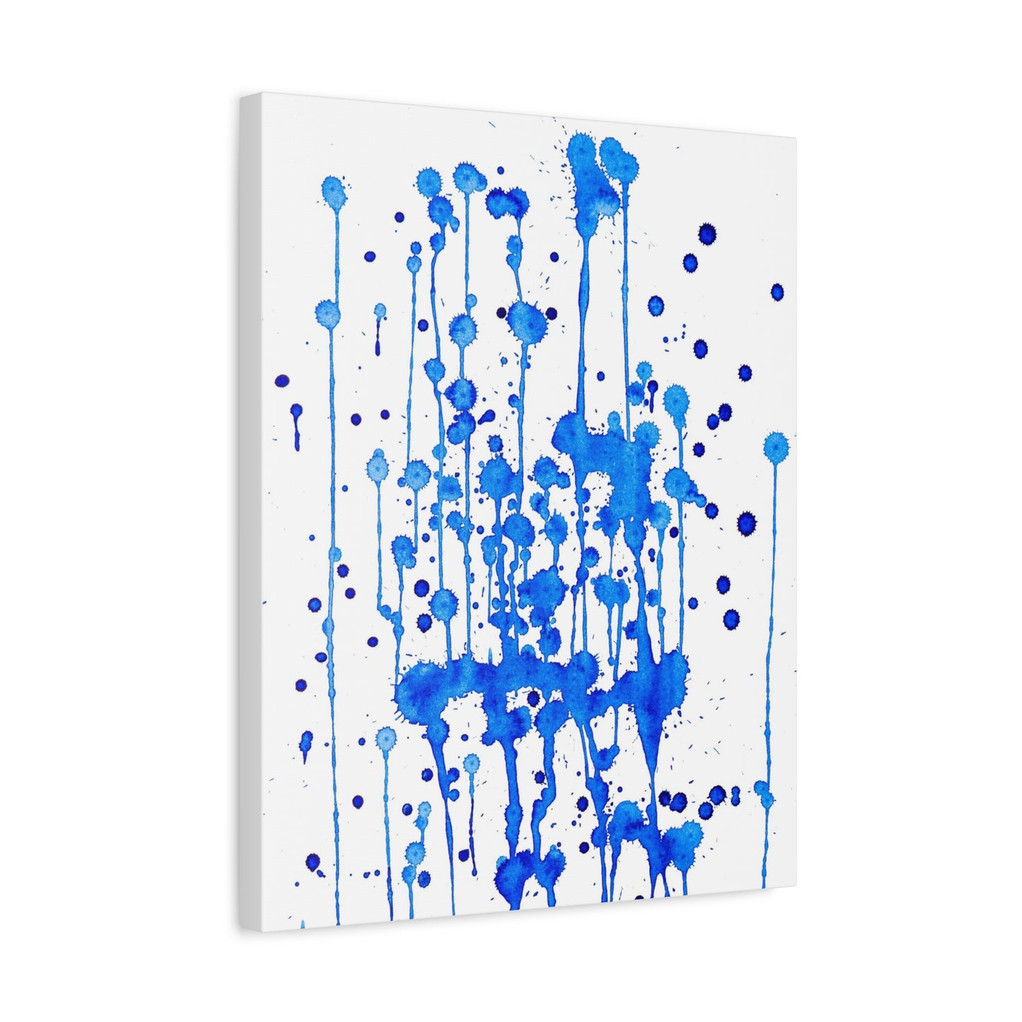 Blue & White Abstract Art Print | Premium Matte Canvas with Ready-to-Hang Eco-Friendly Pine Frame