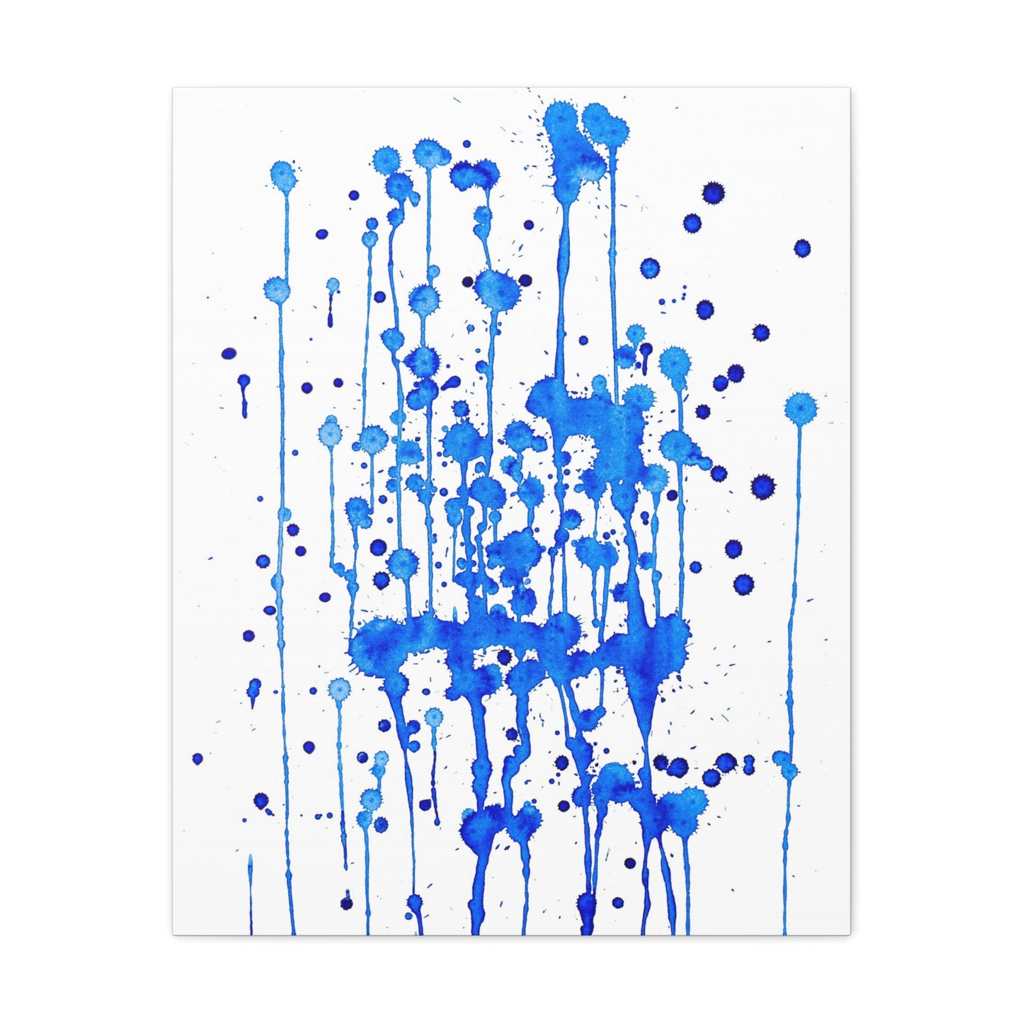Blue & White Abstract Art Print | Premium Matte Canvas with Ready-to-Hang Eco-Friendly Pine Frame