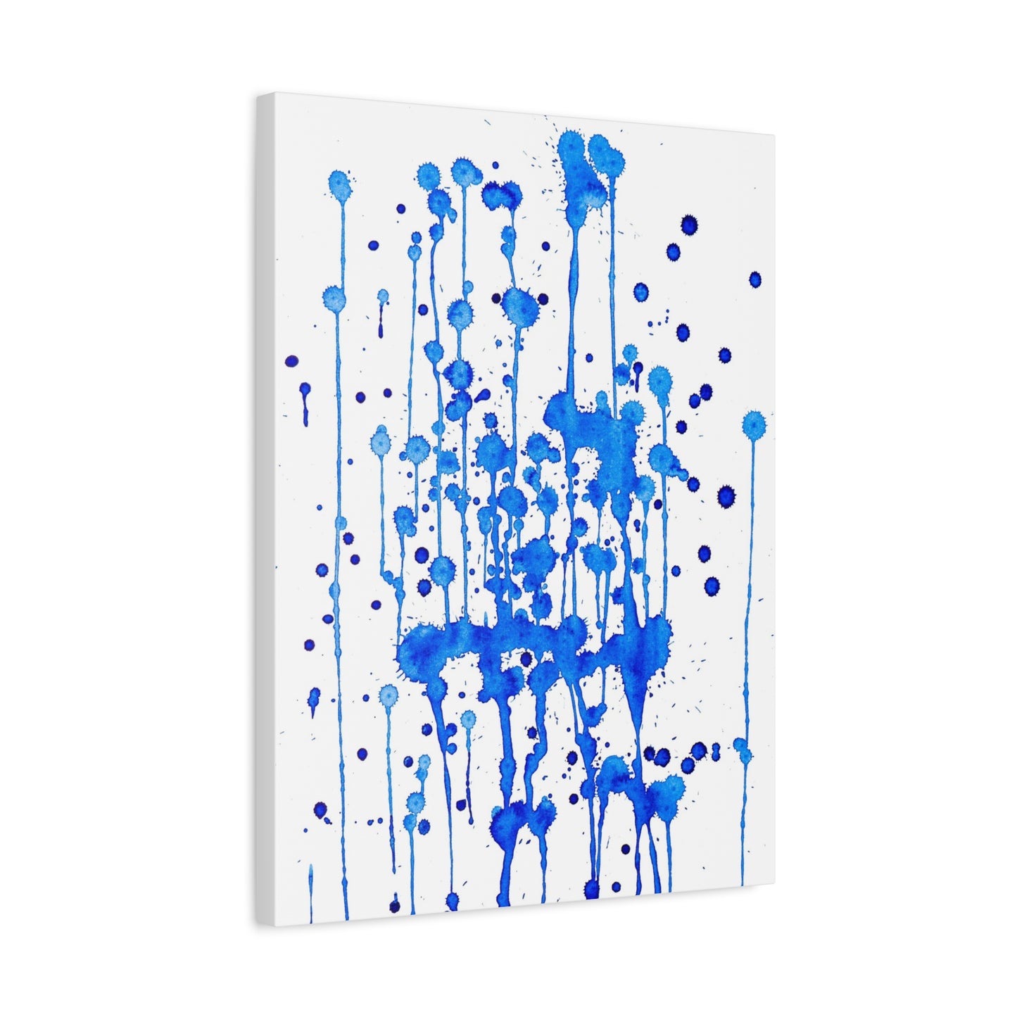 Blue & White Abstract Art Print | Premium Matte Canvas with Ready-to-Hang Eco-Friendly Pine Frame