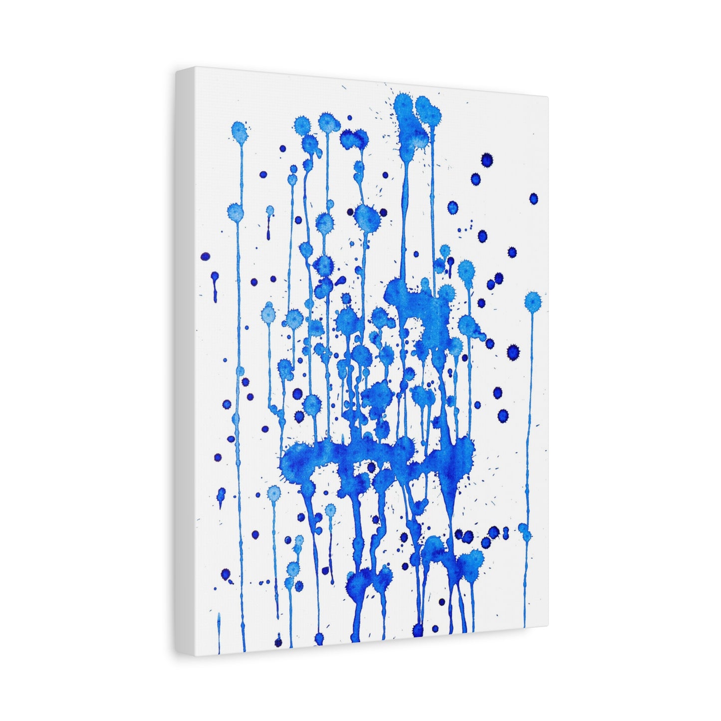 Blue & White Abstract Art Print | Premium Matte Canvas with Ready-to-Hang Eco-Friendly Pine Frame