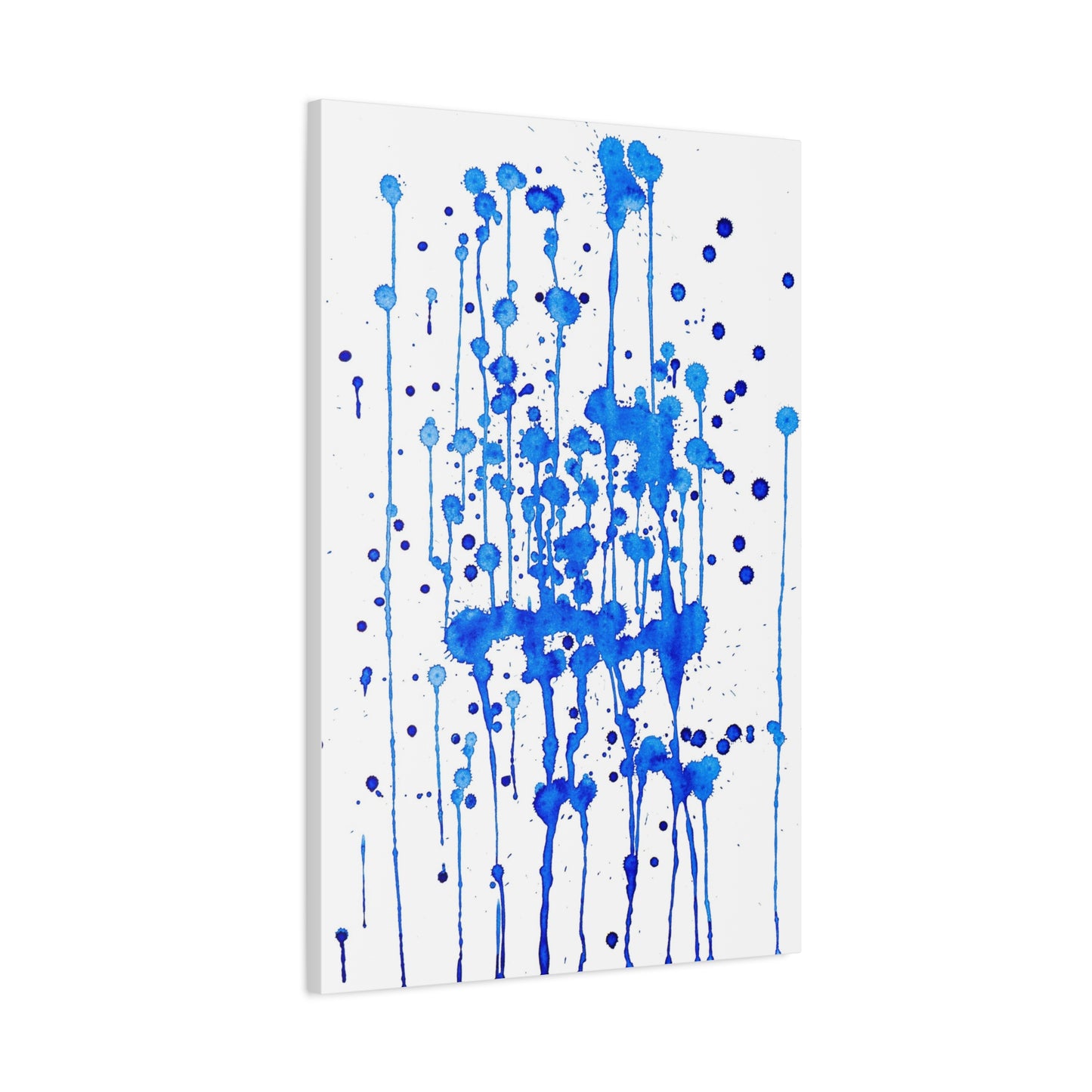 Blue & White Abstract Art Print | Premium Matte Canvas with Ready-to-Hang Eco-Friendly Pine Frame