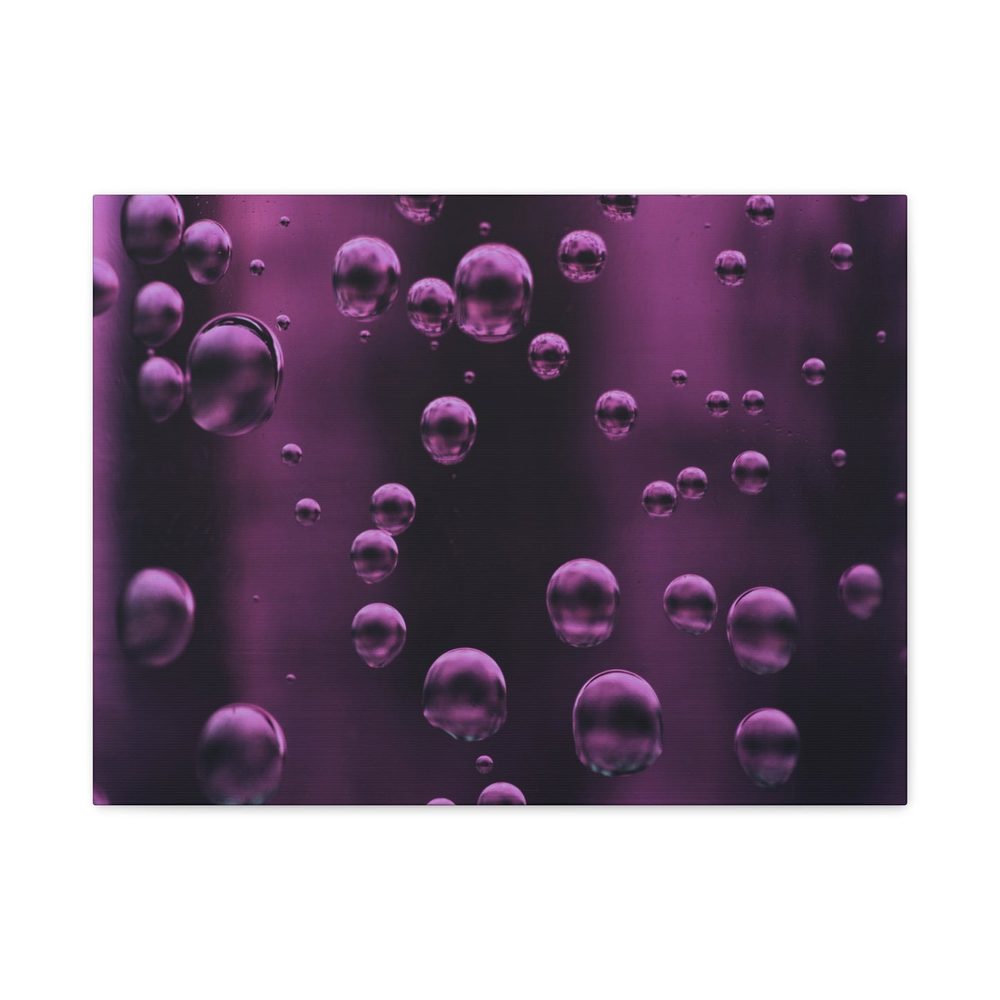 Purple Bubbles Watercolor Art Print | Ready-to-Hang Custom Matte Canvas with Eco-Friendly Pine Frame