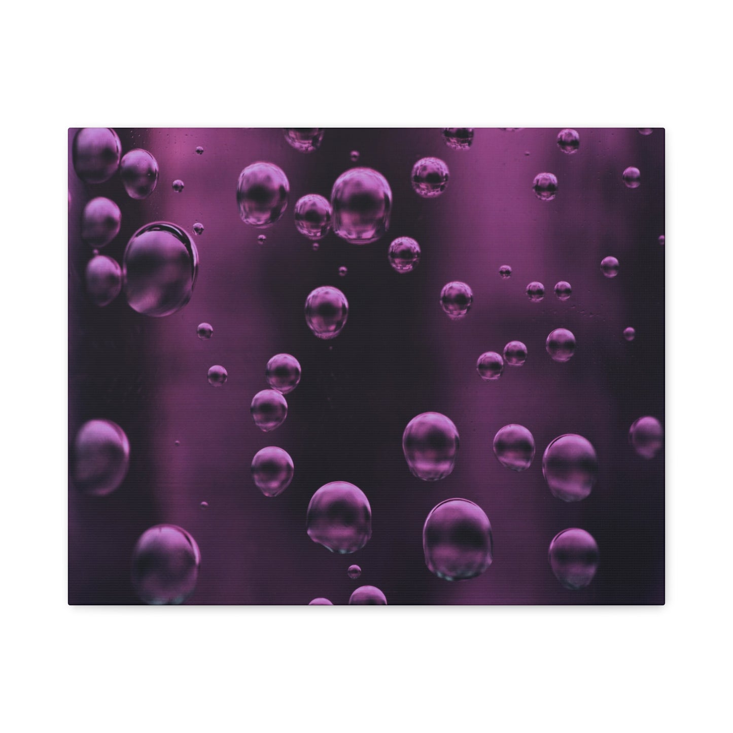 Purple Bubbles Watercolor Art Print | Ready-to-Hang Custom Matte Canvas with Eco-Friendly Pine Frame
