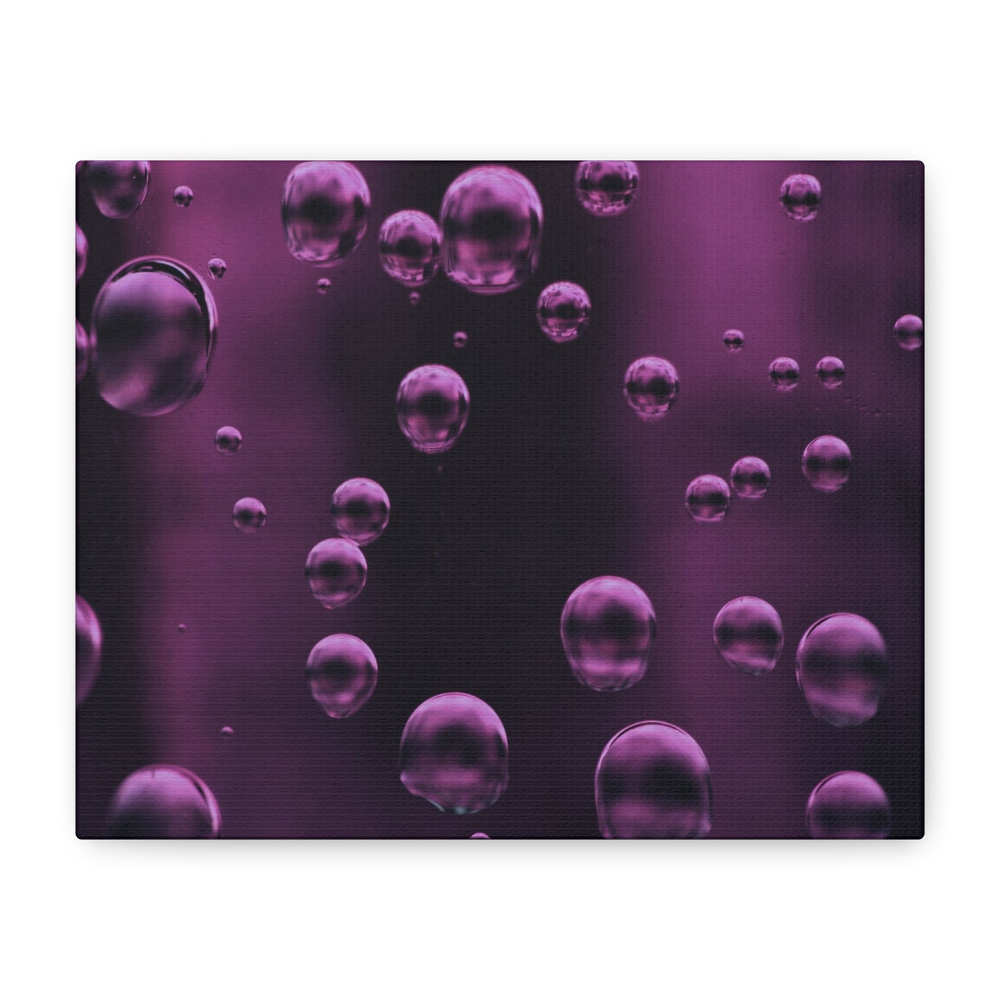 Purple Bubbles Watercolor Art Print | Ready-to-Hang Custom Matte Canvas with Eco-Friendly Pine Frame