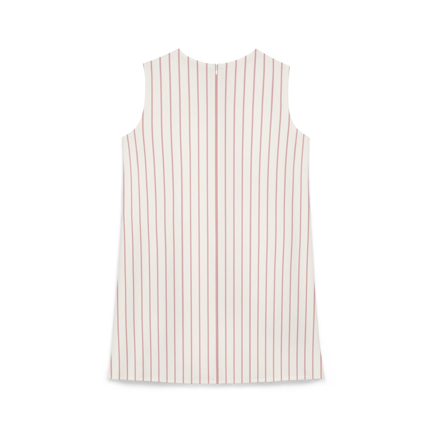 Nina Striped Shift Dress for Women | Elegant White Dress with Pink Vertical Stripes - Signature Keepsake Designs