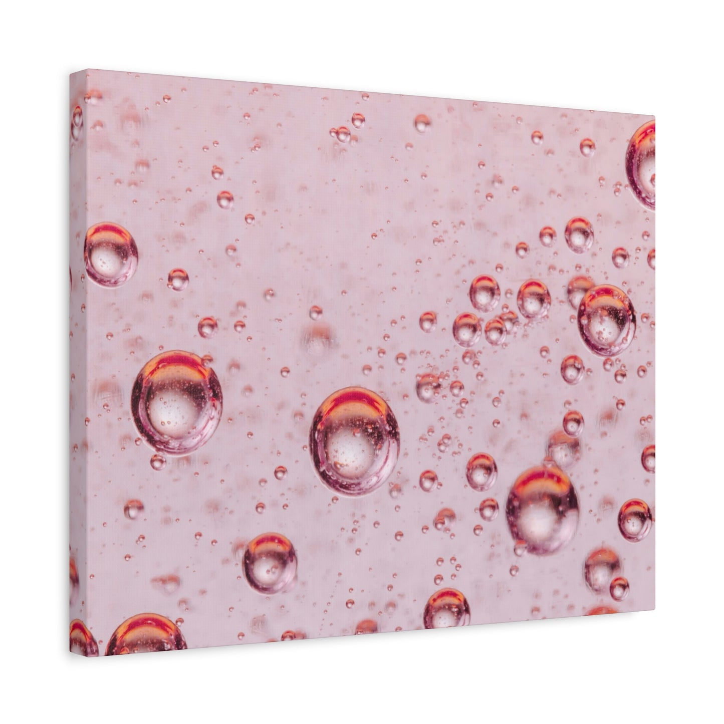 Pink Bubbles Watercolor Art Print | Ready-to-Hang Custom Matte Canvas with Eco-Friendly Pine Frame