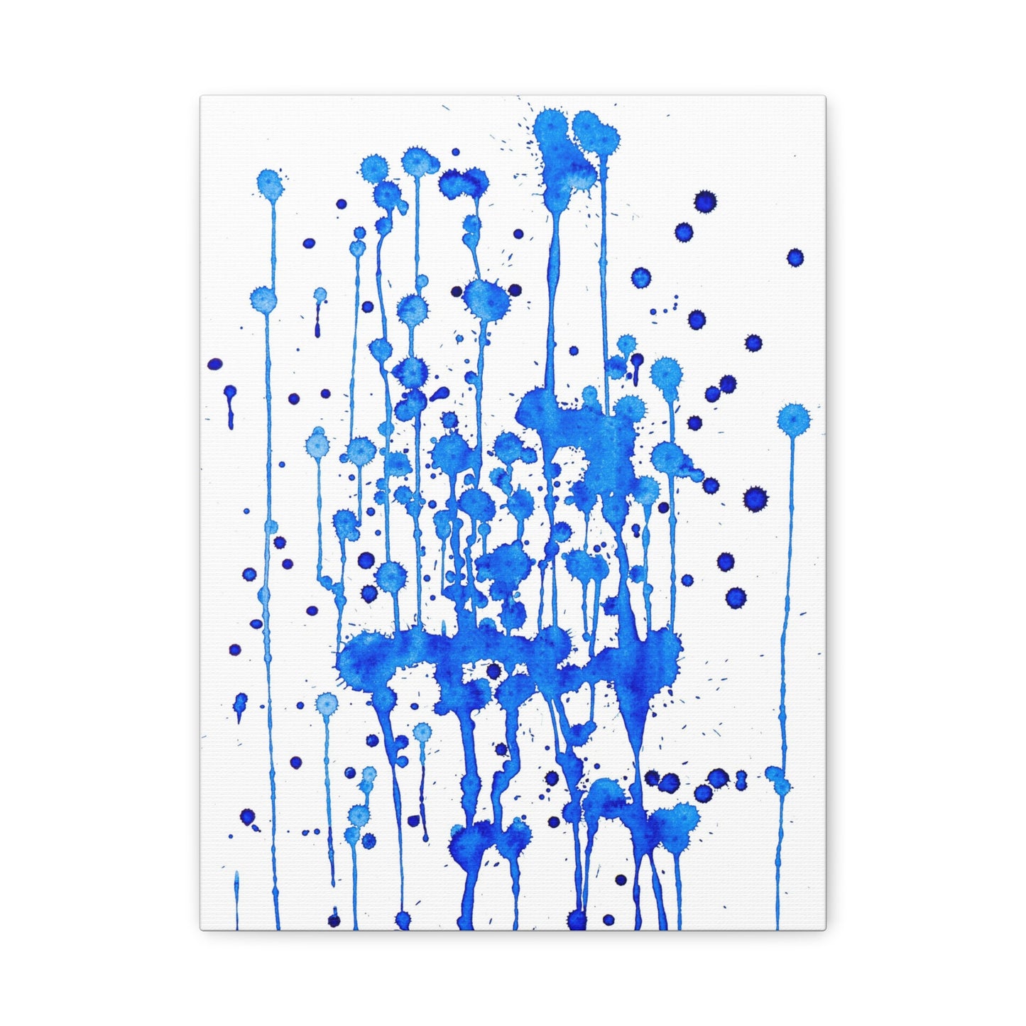 Blue & White Abstract Art Print | Premium Matte Canvas with Ready-to-Hang Eco-Friendly Pine Frame