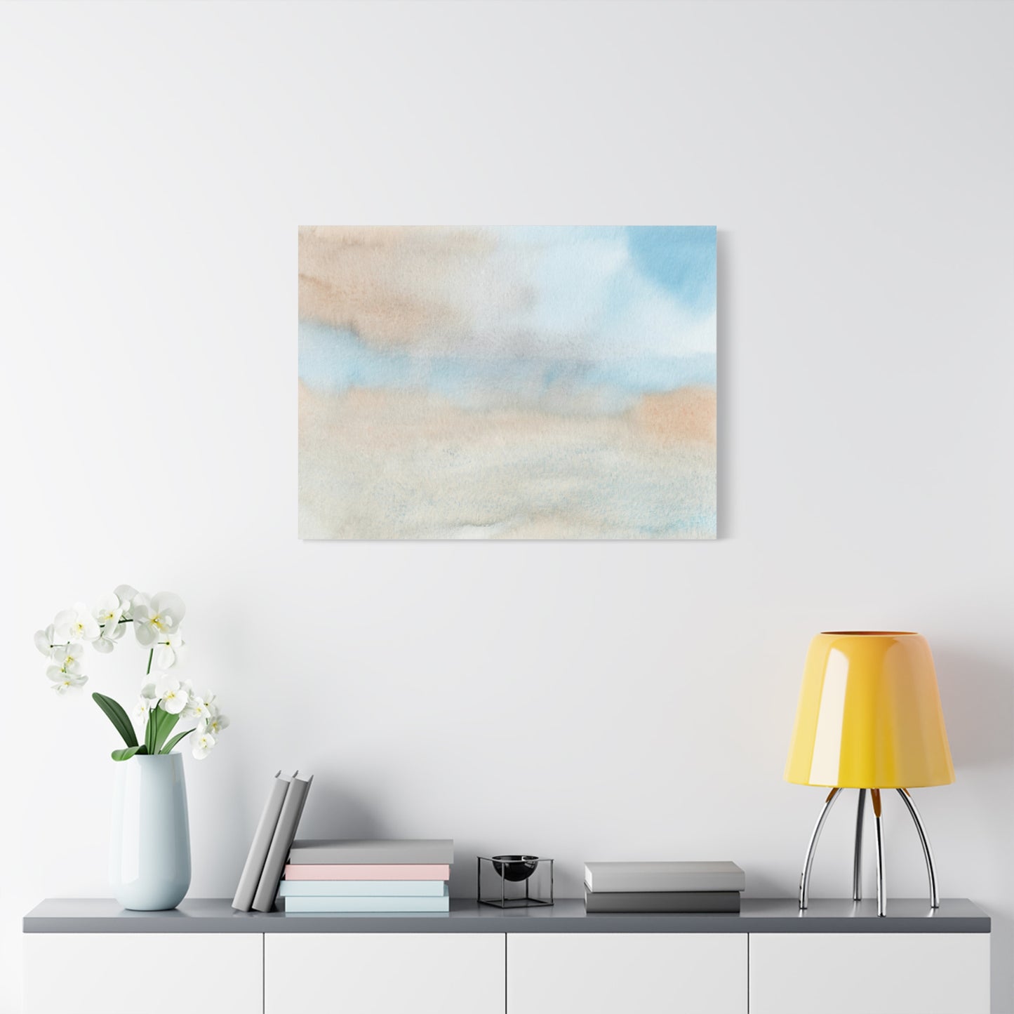 Beach Abstract Art Print | Ready-to-Hang Custom Matte Canvas with Eco-Friendly Pine Frame