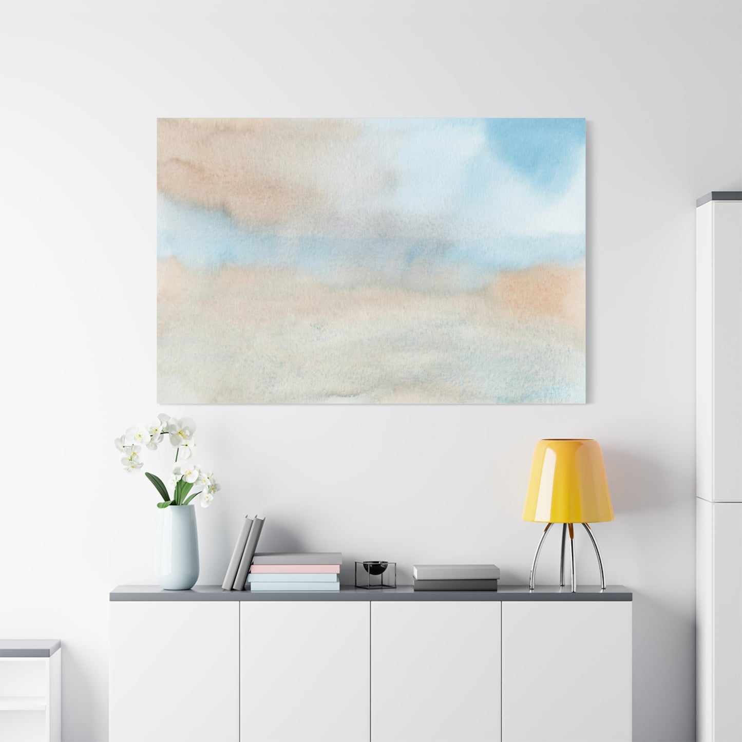Beach Abstract Art Print | Ready-to-Hang Custom Matte Canvas with Eco-Friendly Pine Frame