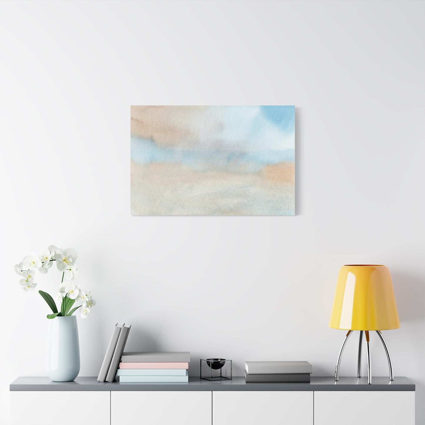 Beach Abstract Art Print | Ready-to-Hang Custom Matte Canvas with Eco-Friendly Pine Frame