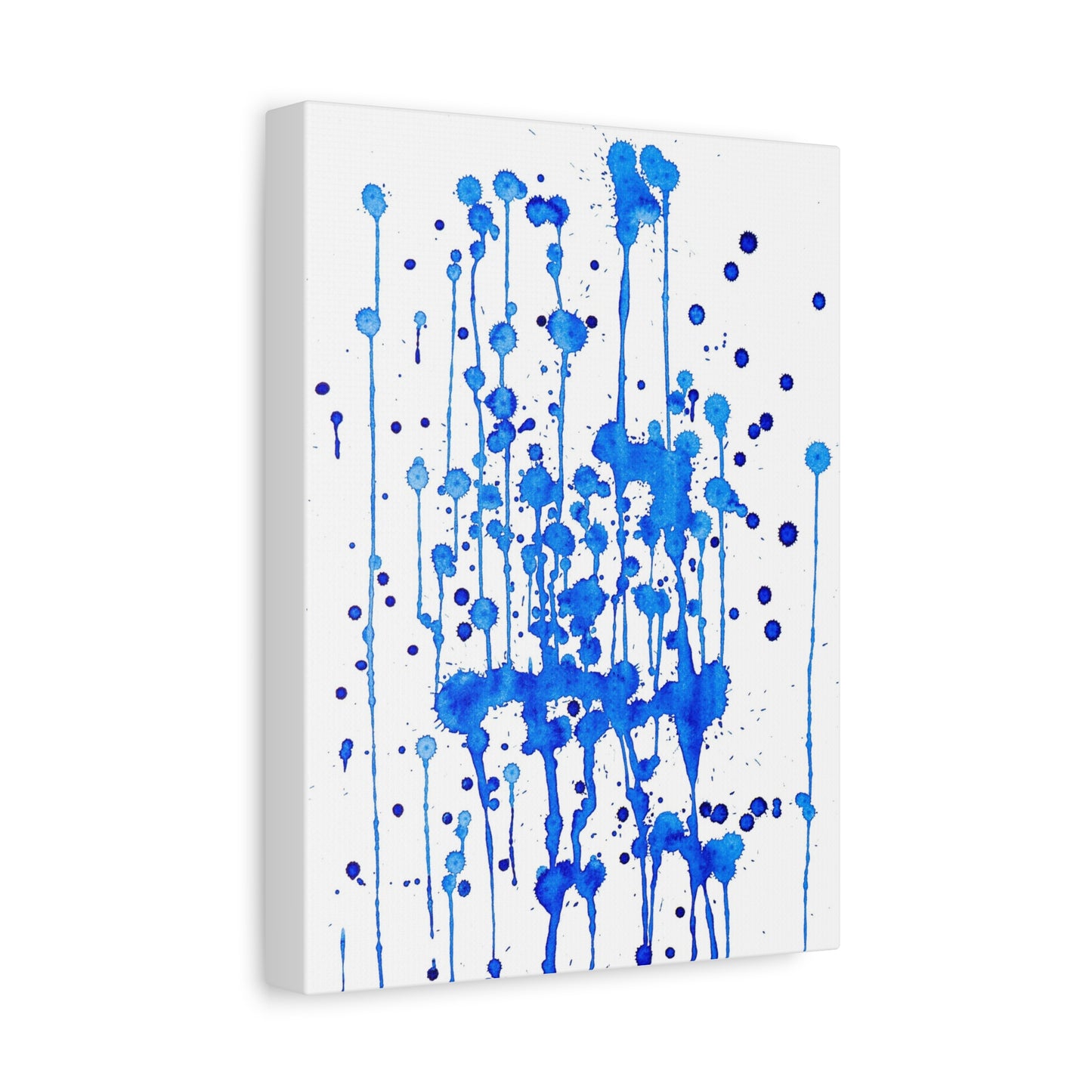 Blue & White Abstract Art Print | Premium Matte Canvas with Ready-to-Hang Eco-Friendly Pine Frame