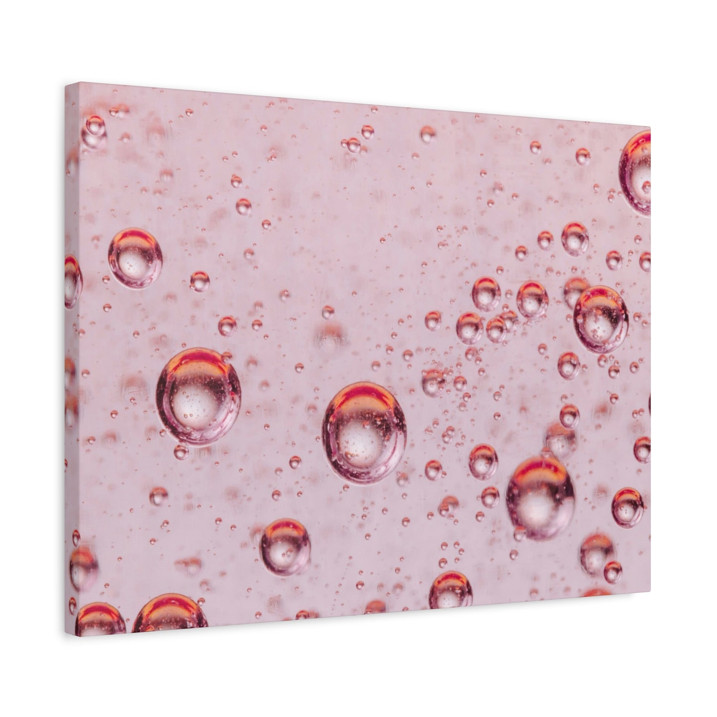 Pink Bubbles Watercolor Art Print | Ready-to-Hang Custom Matte Canvas with Eco-Friendly Pine Frame