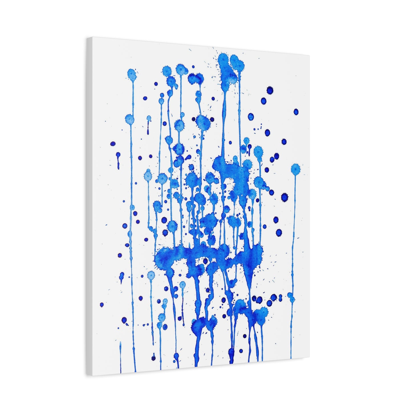 Blue & White Abstract Art Print | Premium Matte Canvas with Ready-to-Hang Eco-Friendly Pine Frame