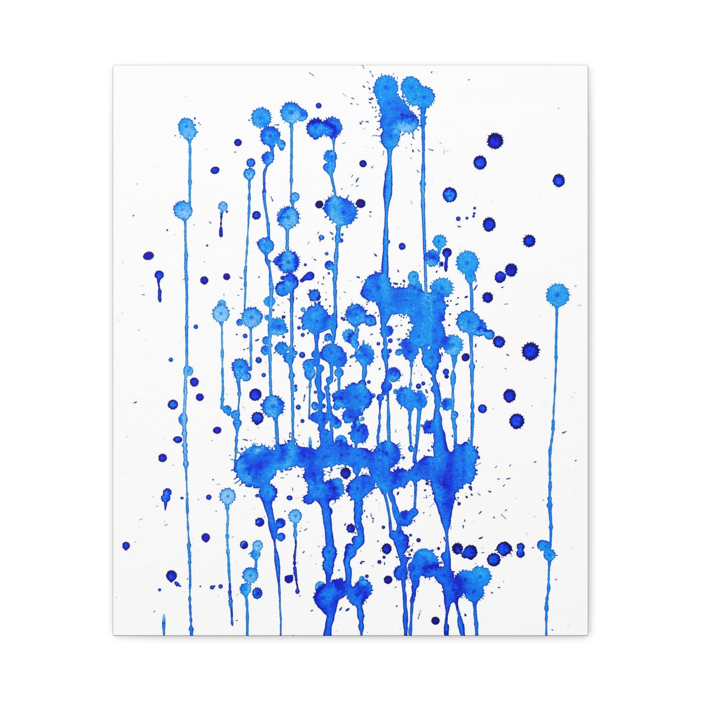 Blue & White Abstract Art Print | Premium Matte Canvas with Ready-to-Hang Eco-Friendly Pine Frame