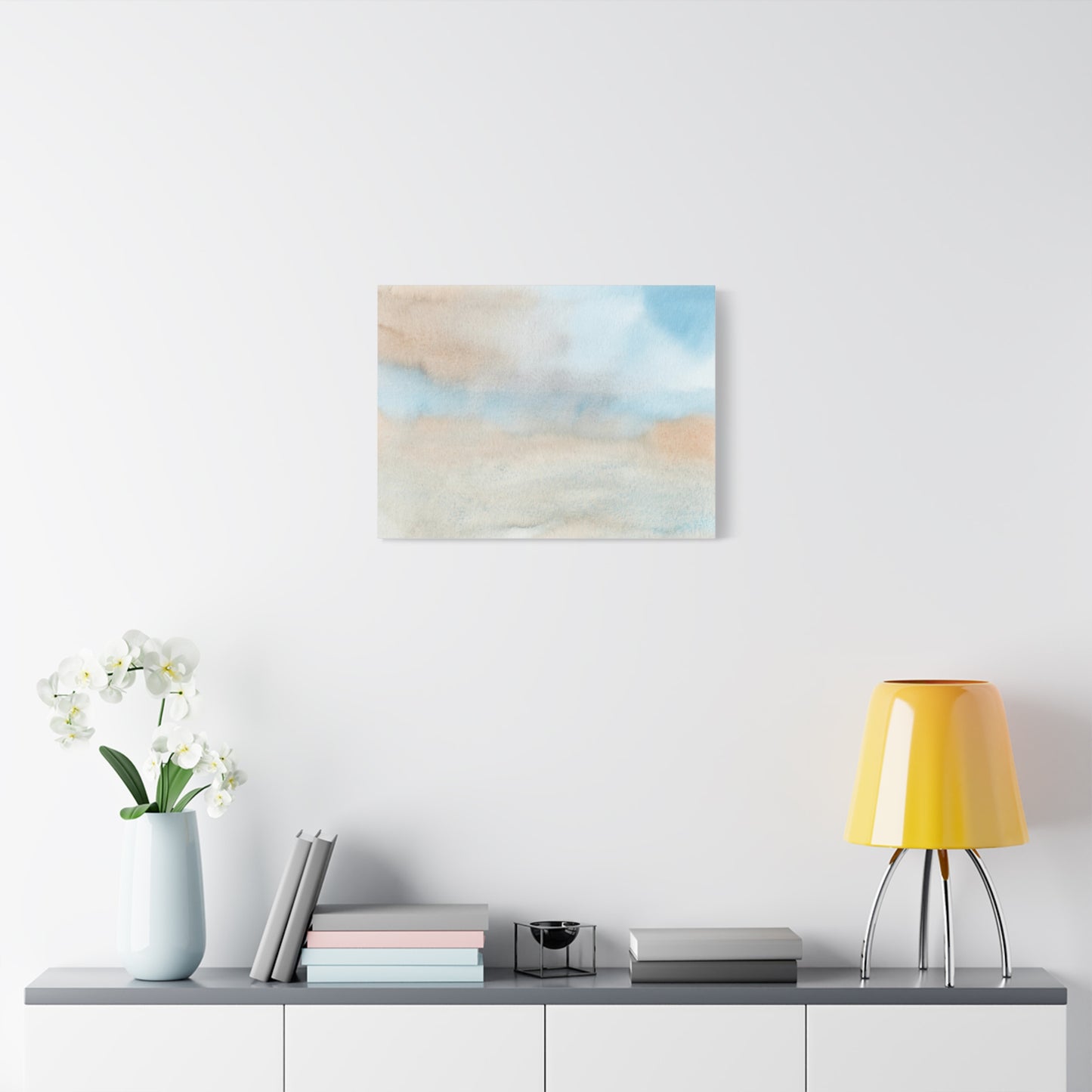 Beach Abstract Art Print | Ready-to-Hang Custom Matte Canvas with Eco-Friendly Pine Frame
