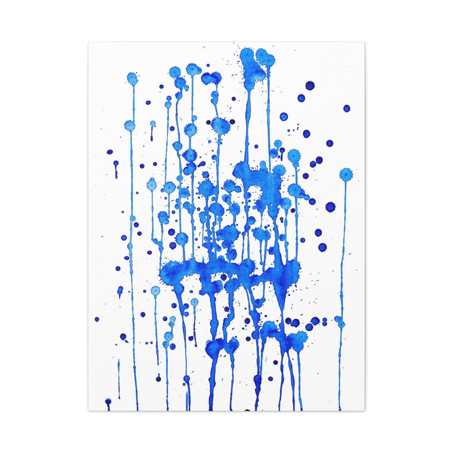 Blue & White Abstract Art Print | Premium Matte Canvas with Ready-to-Hang Eco-Friendly Pine Frame