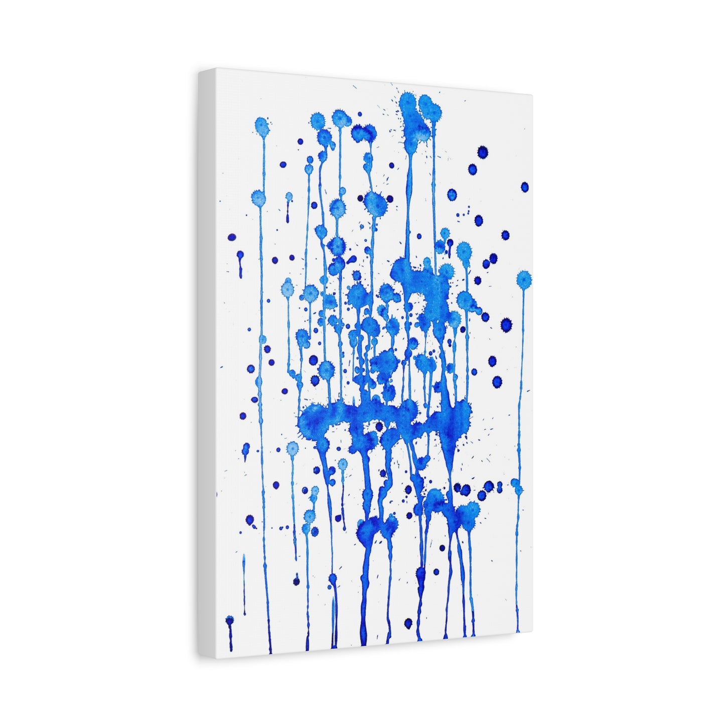 Blue & White Abstract Art Print | Premium Matte Canvas with Ready-to-Hang Eco-Friendly Pine Frame
