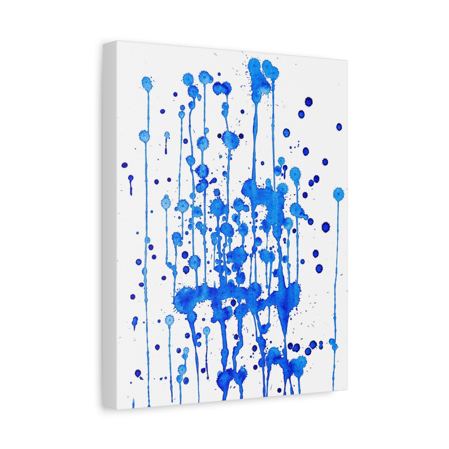 Blue & White Abstract Art Print | Premium Matte Canvas with Ready-to-Hang Eco-Friendly Pine Frame