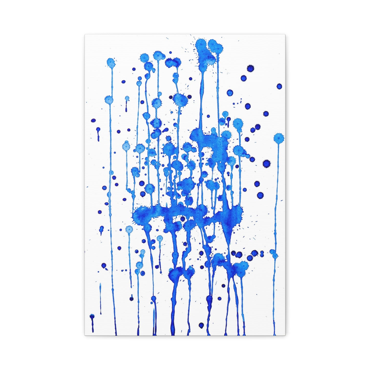 Blue & White Abstract Art Print | Premium Matte Canvas with Ready-to-Hang Eco-Friendly Pine Frame