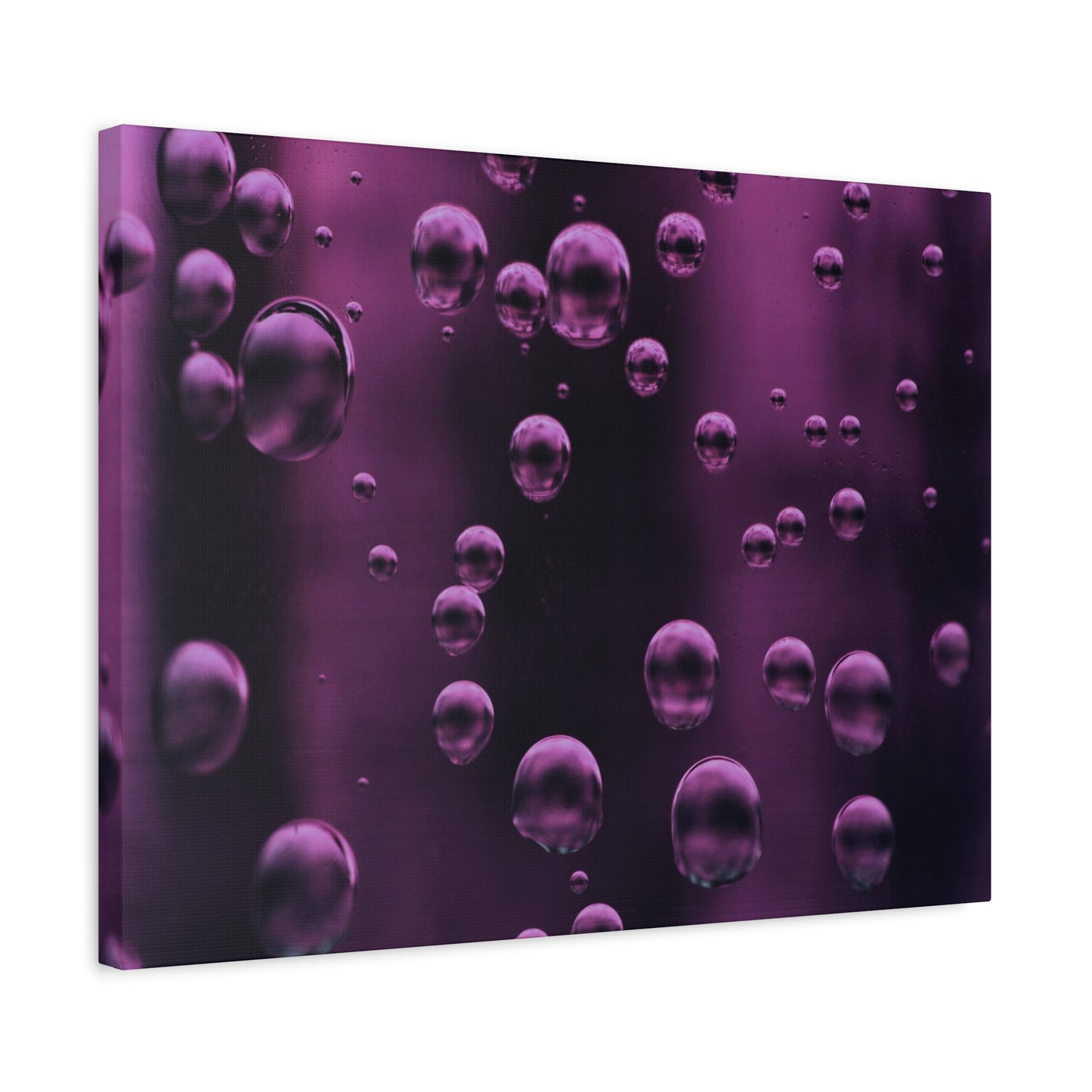 Purple Bubbles Watercolor Art Print | Ready-to-Hang Custom Matte Canvas with Eco-Friendly Pine Frame