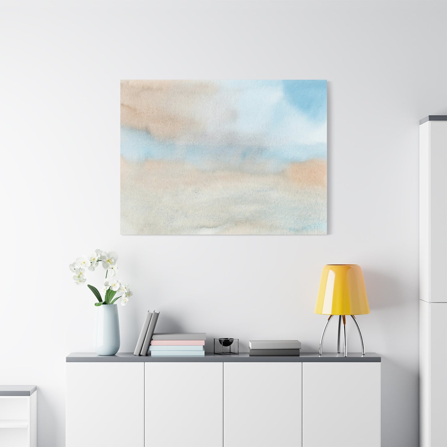 Beach Abstract Art Print | Ready-to-Hang Custom Matte Canvas with Eco-Friendly Pine Frame
