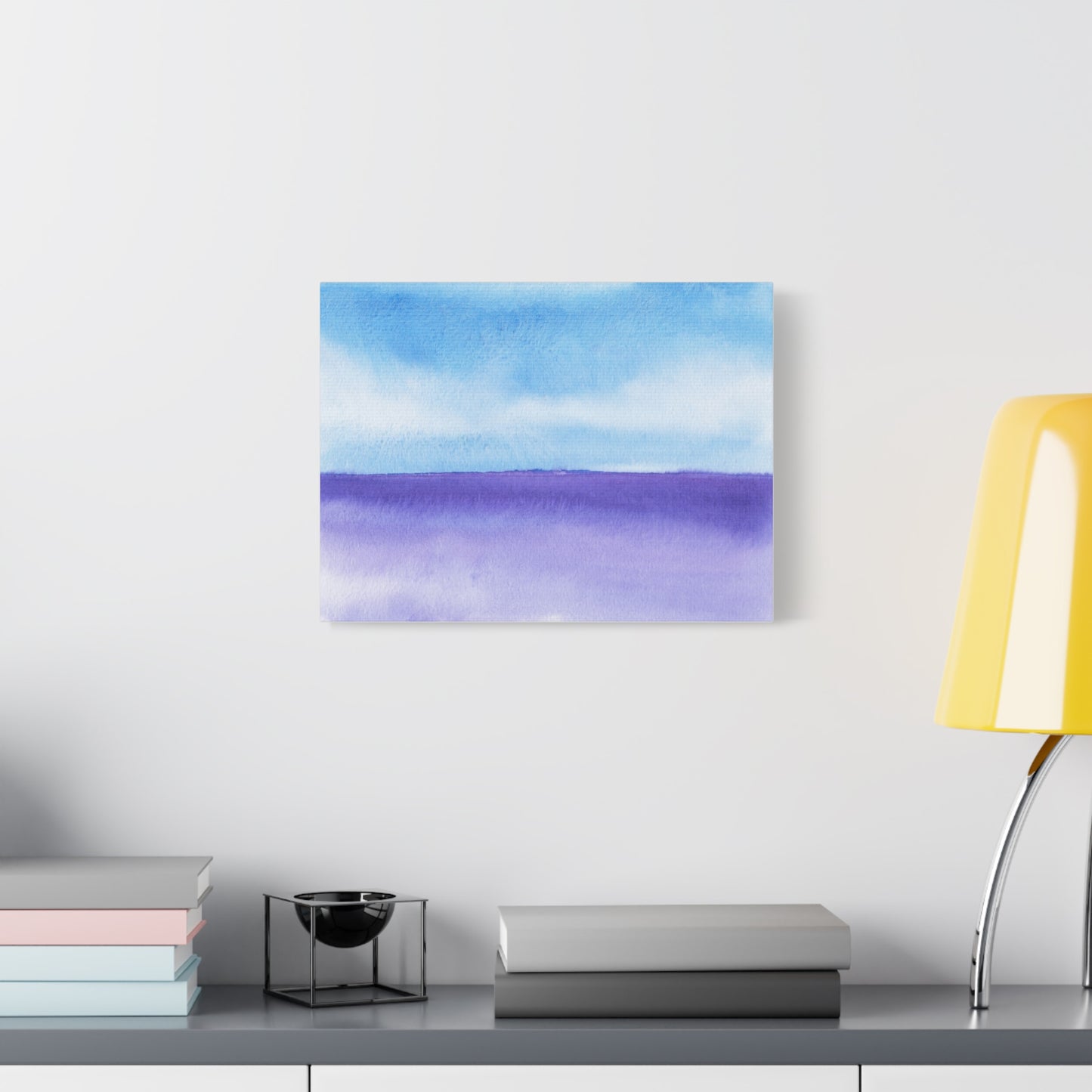 Big Wave Watercolor Art Print | Ready-to-Hang Custom Matte Canvas with Eco-Friendly Pine Frame