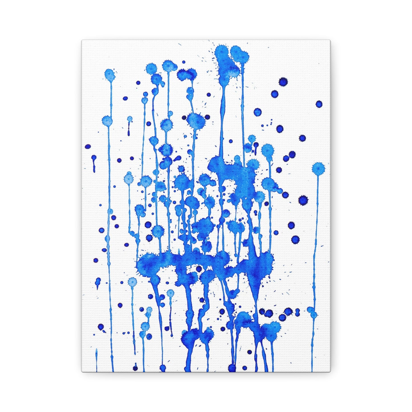 Blue & White Abstract Art Print | Premium Matte Canvas with Ready-to-Hang Eco-Friendly Pine Frame