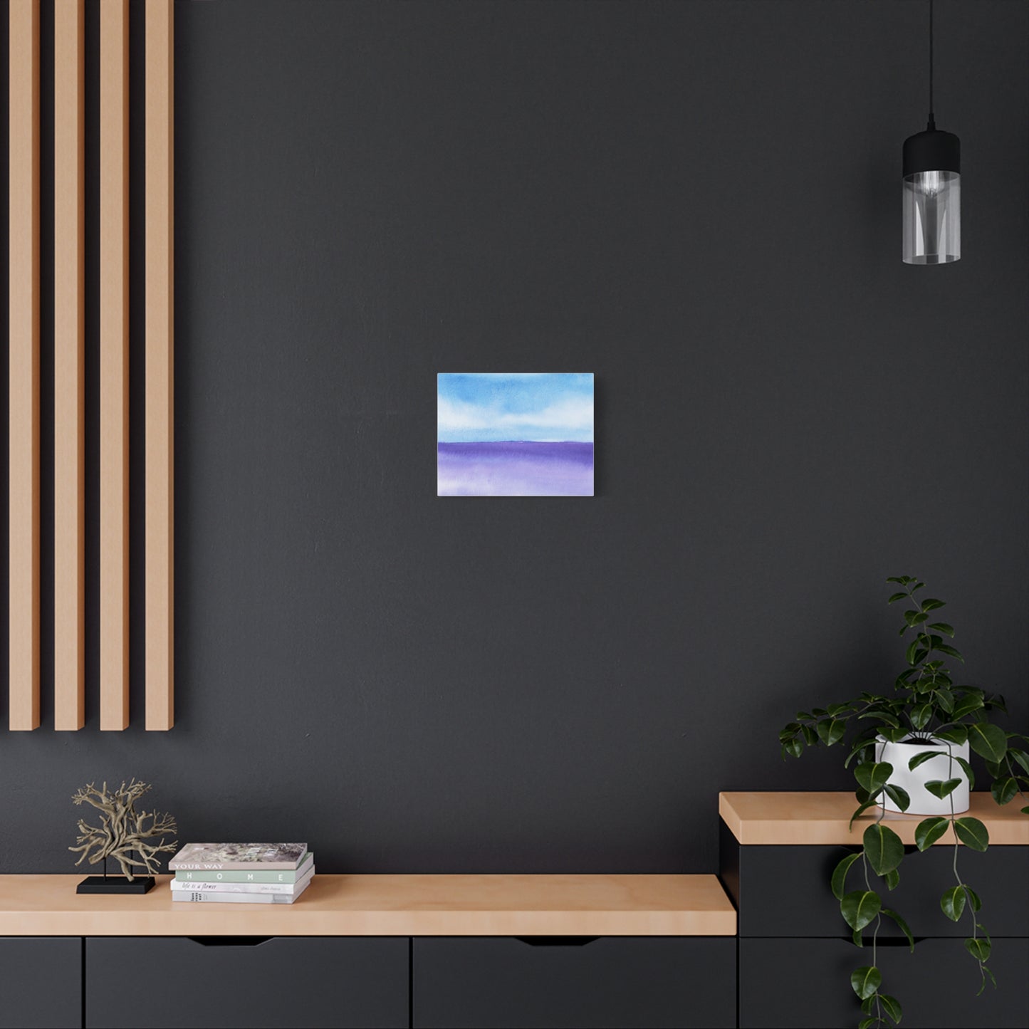 Big Wave Watercolor Art Print | Ready-to-Hang Custom Matte Canvas with Eco-Friendly Pine Frame