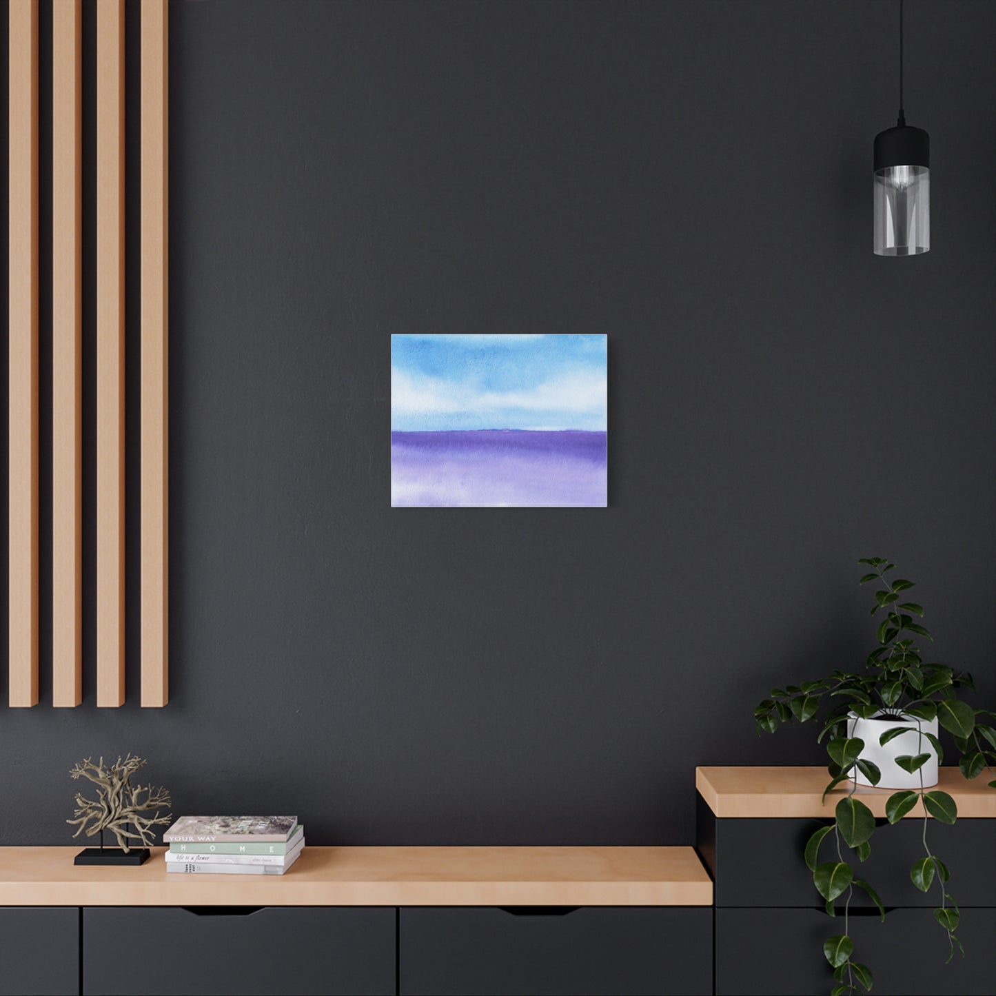 Big Wave Watercolor Art Print | Ready-to-Hang Custom Matte Canvas with Eco-Friendly Pine Frame