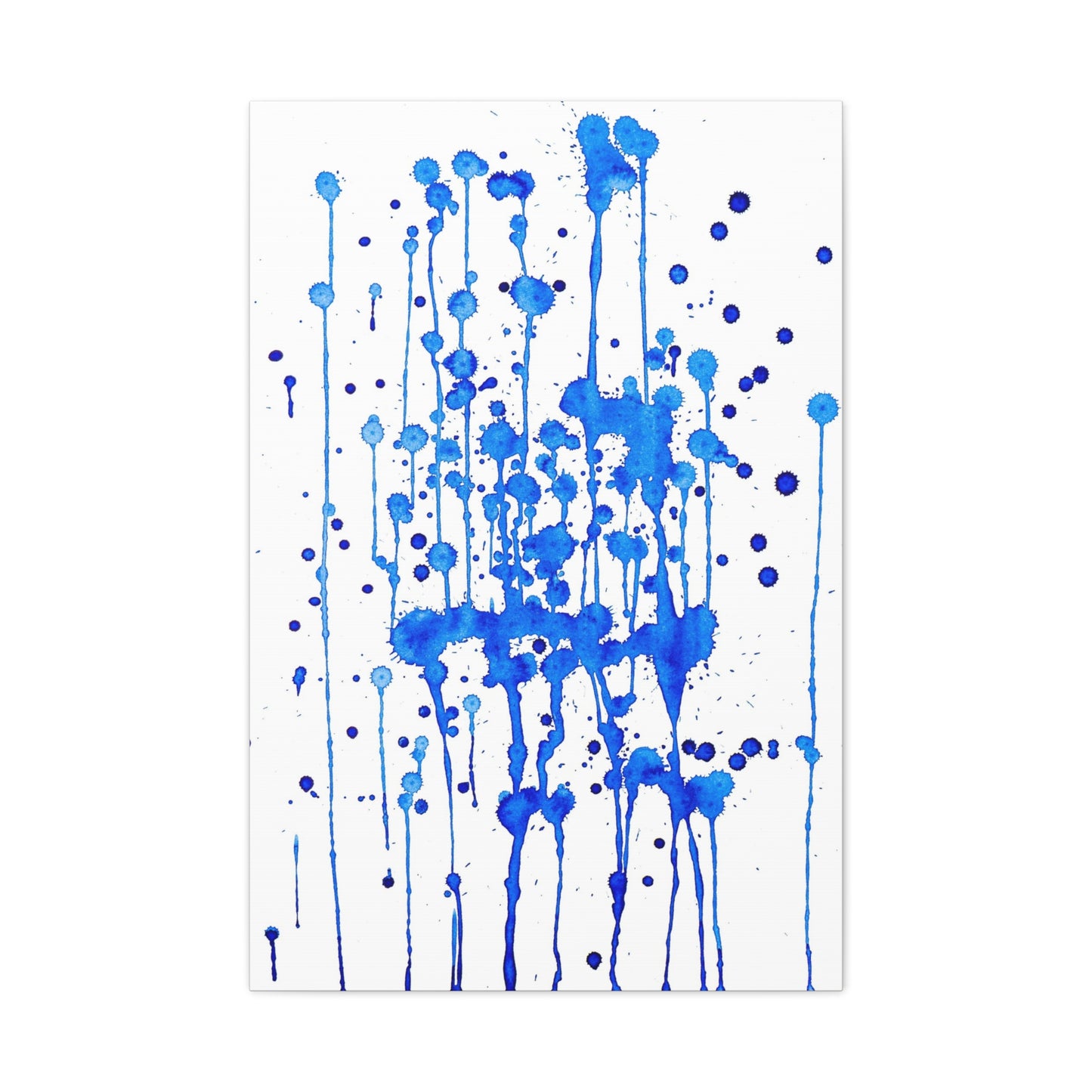Blue & White Abstract Art Print | Premium Matte Canvas with Ready-to-Hang Eco-Friendly Pine Frame