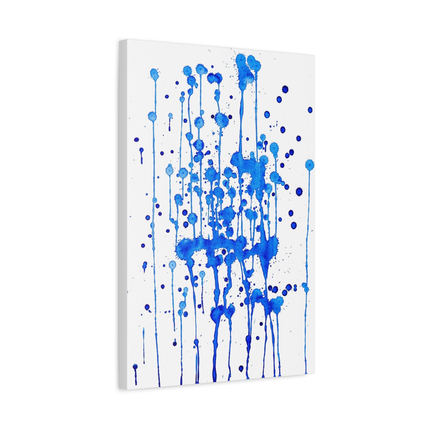 Blue & White Abstract Art Print | Premium Matte Canvas with Ready-to-Hang Eco-Friendly Pine Frame